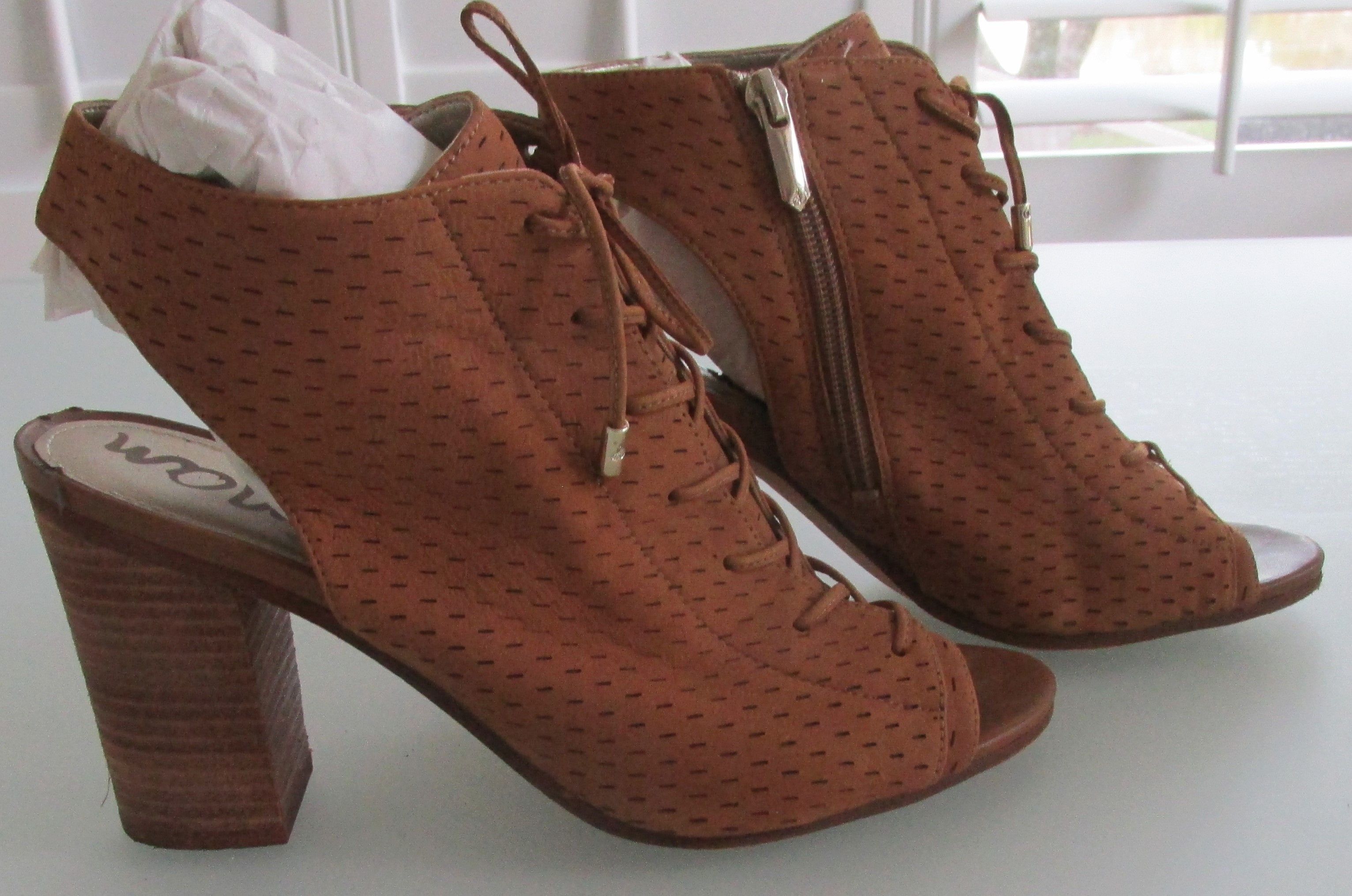 Sam Edelman Sam Edelman "Ennette" Suede Lace Up Heels Size 8M Size US 8 / IT 38 - 3 Thumbnail
