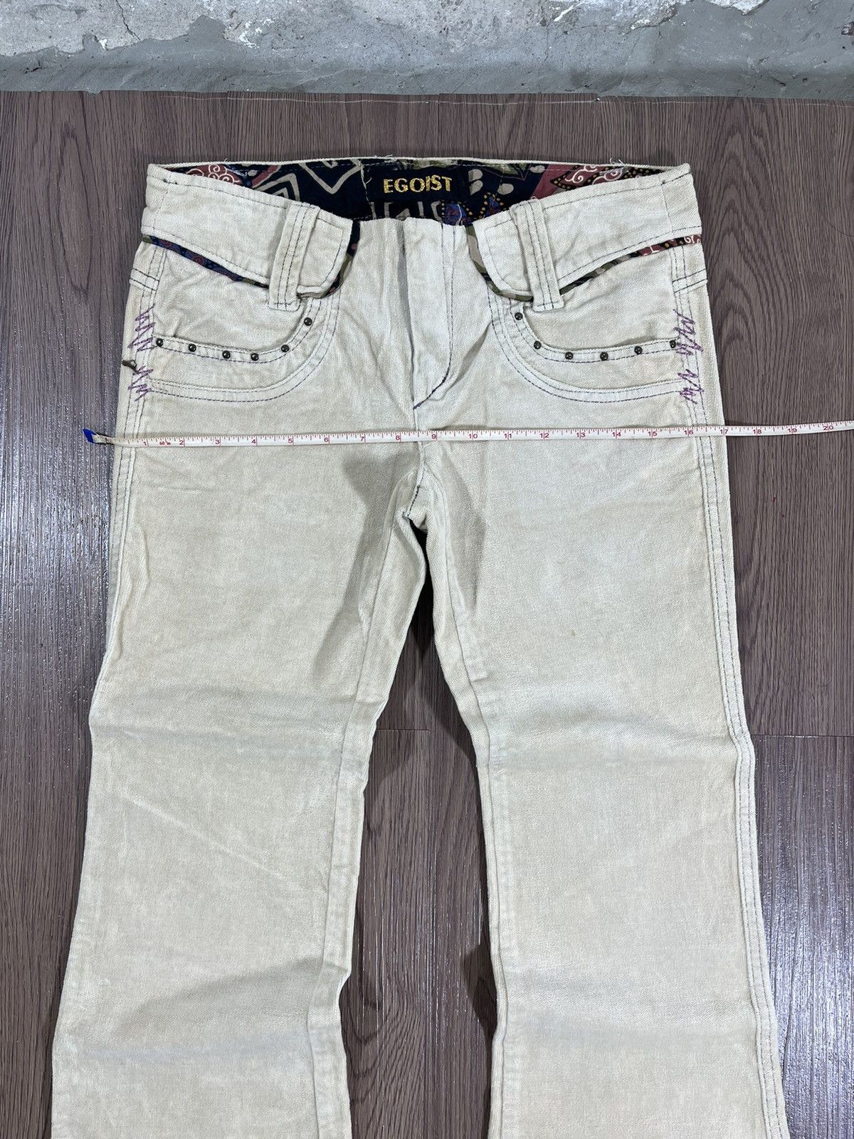 EGOIST EGOIST Y2K Oriental Corduroy Bootcut Flared Pants Size US 31 - 11 Thumbnail