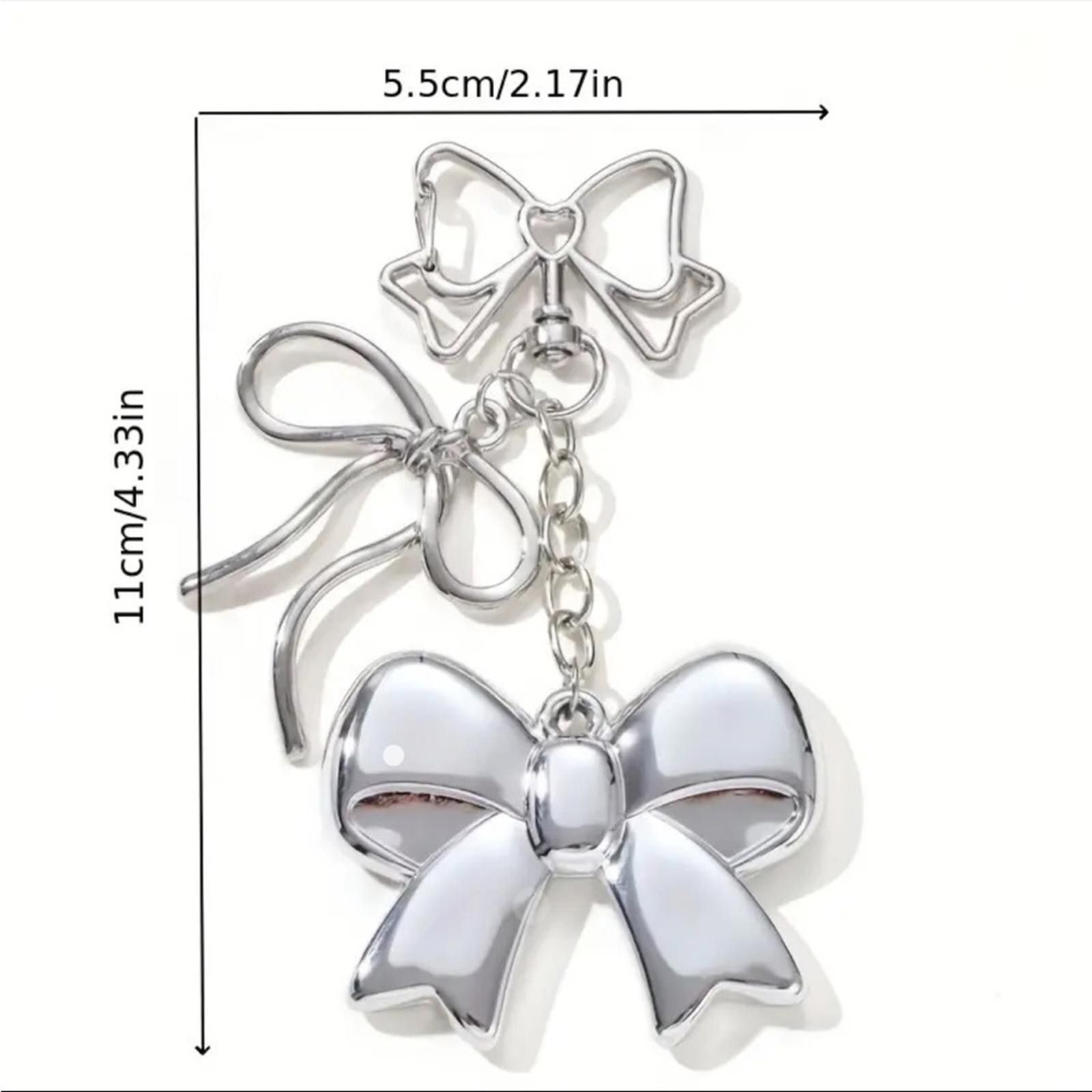 Designer Silver on Stainless Bow Purse Bag Charm Size ONE SIZE - 3 Thumbnail