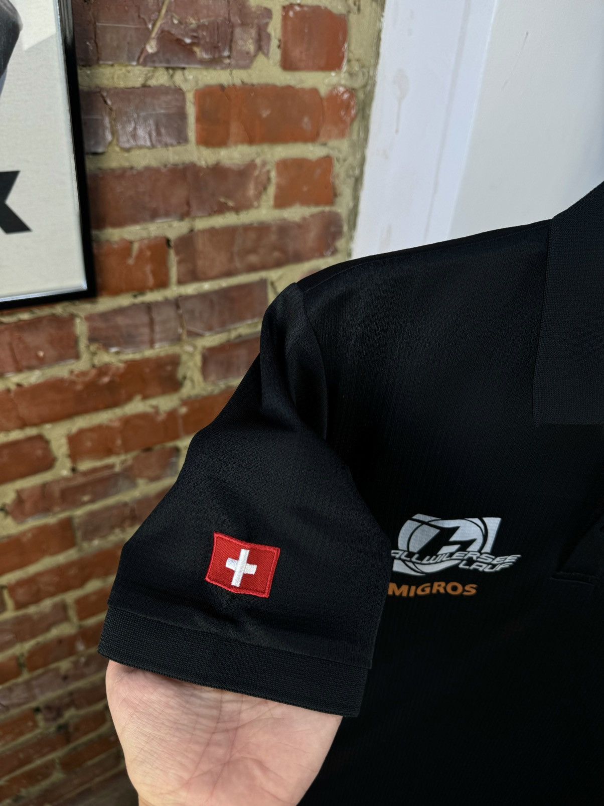 Other XBIONIC MIGROS Hallwilersee Lauf Black Polyester Polo Shirt Size US S / EU 44-46 / 1 - 4 Thumbnail