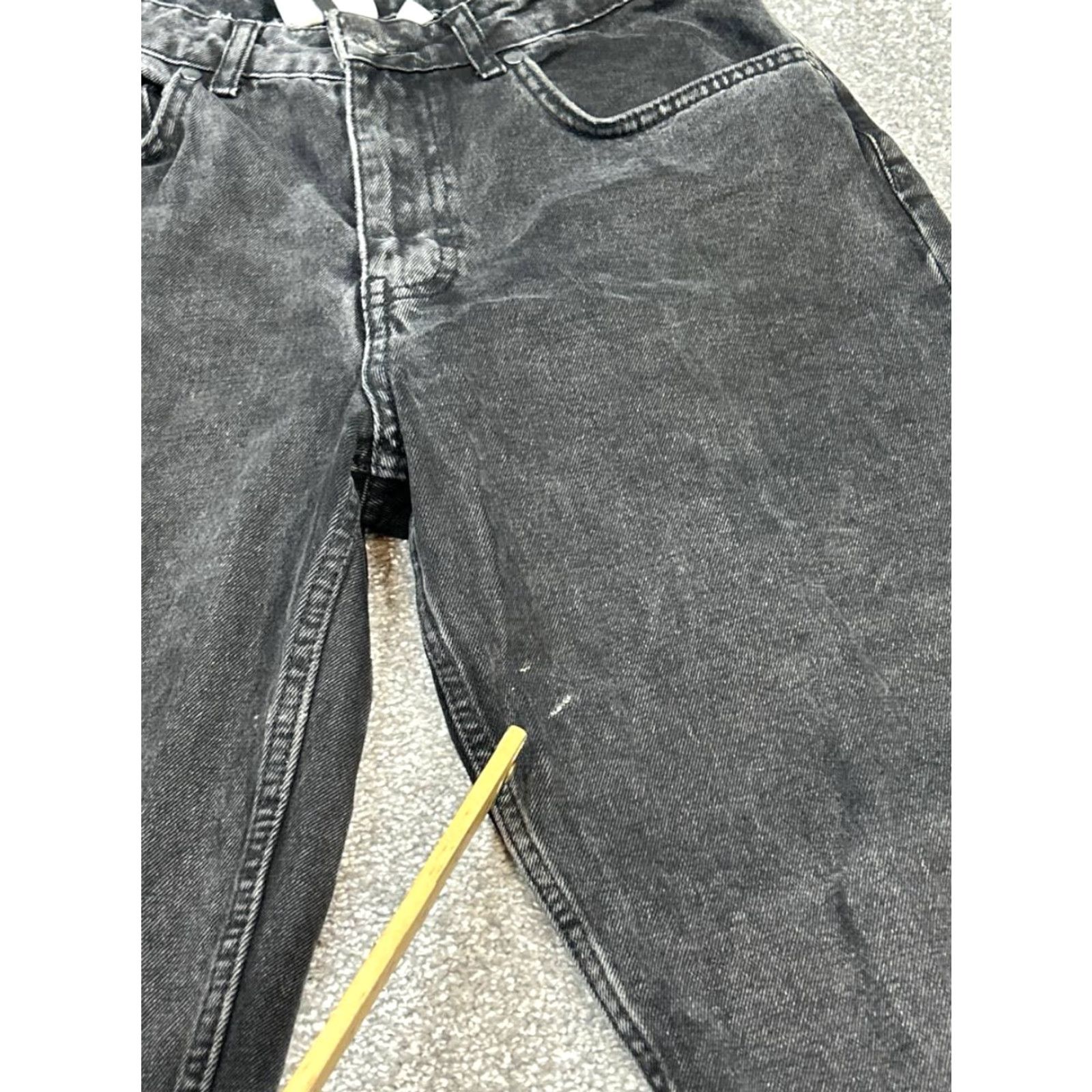 The Ragged Priest The Ragged Priest Jeans 28 Dark Gray Denim High Rise Straight Leg Womens Size 28" / US 6 / IT 42 - 2 Thumbnail