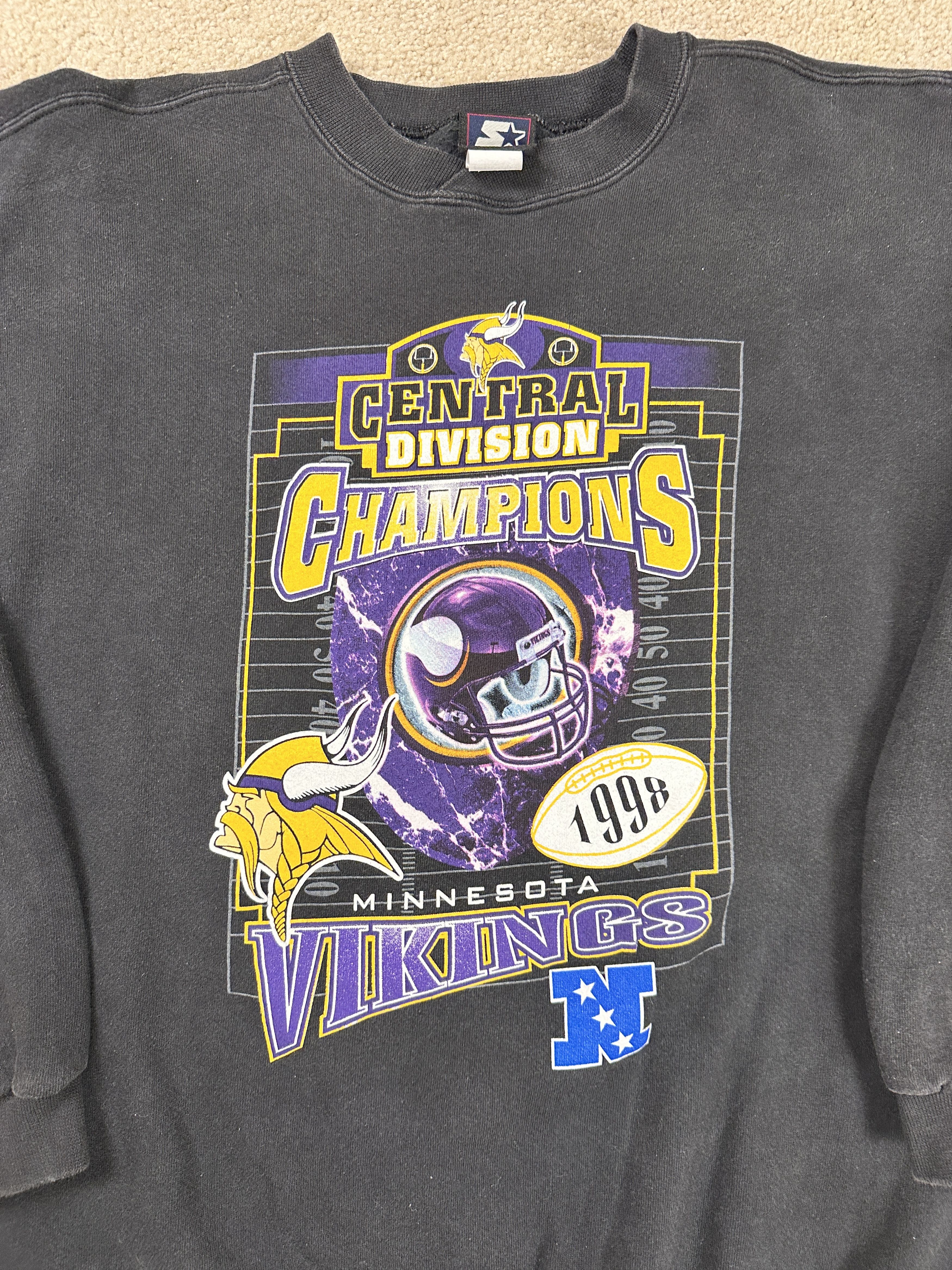 Starter Vintage 1998 Minnesota Vikings Starter Sweatshirt Large Size US L / EU 52-54 / 3 - 3 Thumbnail