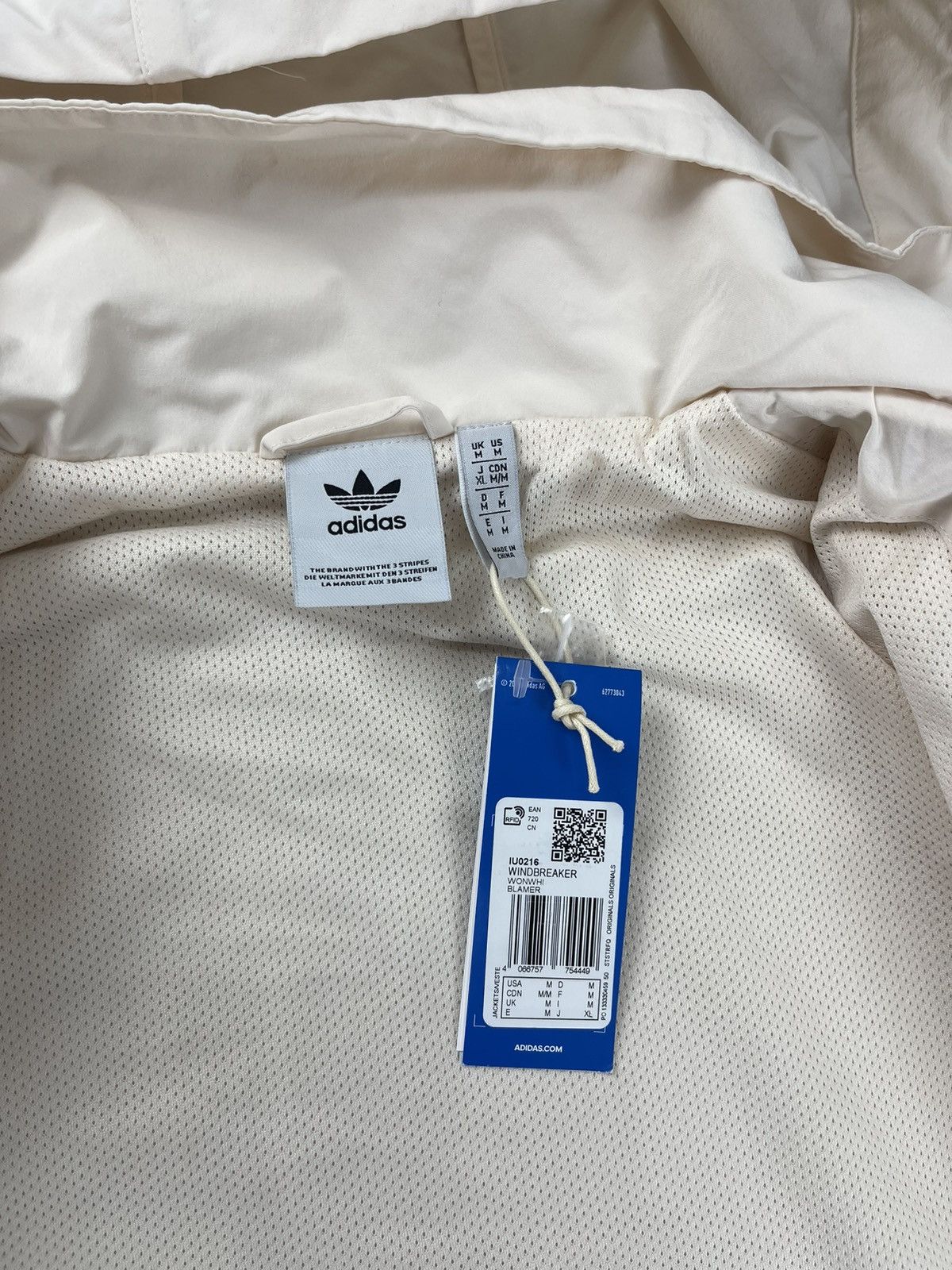 Adidas Adidas Windbreaker Jacket White Men’s Size M Size US M / EU 48-50 / 2 - 7 Thumbnail
