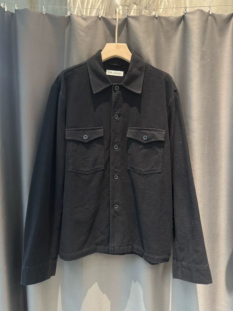 Our Legacy Our Legacy size50 Black long-sleeved jacket with pocket but Size US M / EU 48-50 / 2 - 1 Thumbnail