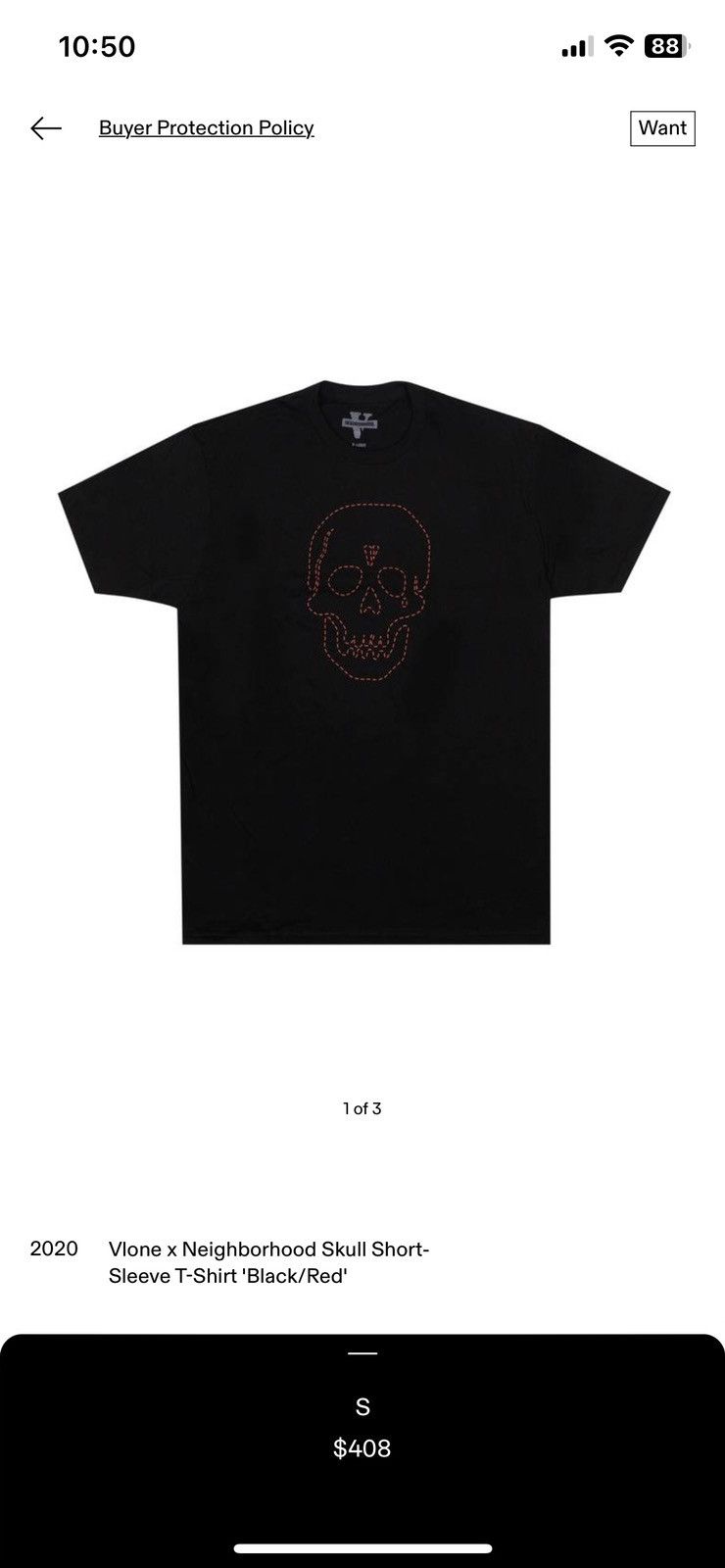 Neighborhood × Vlone Vlone x Neighborhood Skull T Shirt Size US XL / EU 56 / 4 - 5 Thumbnail