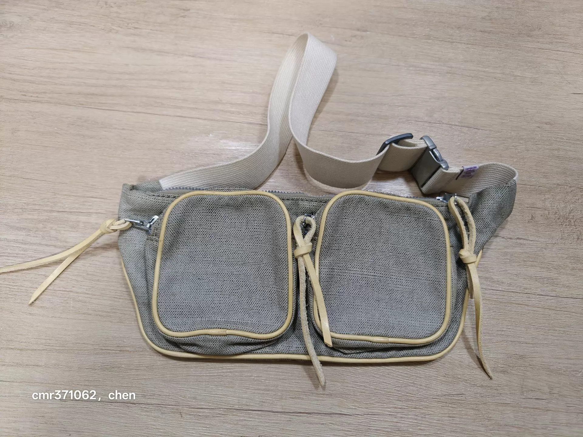 Visvim Gray Canvas Double Pocket Fanny Pack Size ONE SIZE - 1 Thumbnail