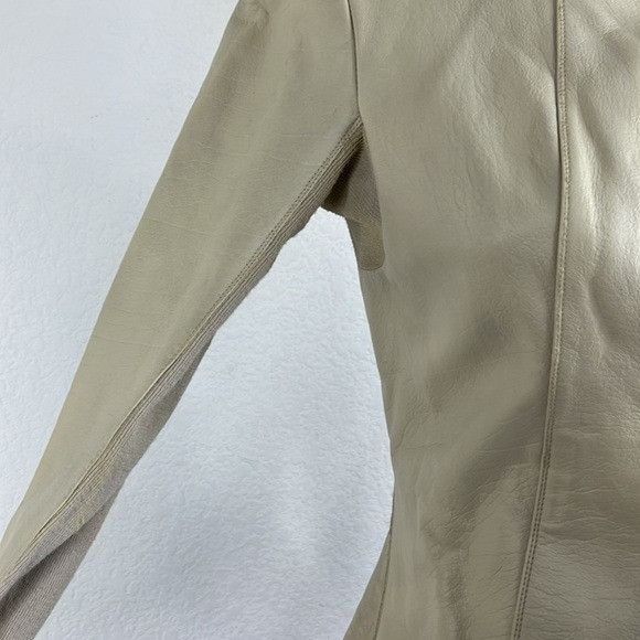 Rick Owens Rick Owens Leather Knit Ribbed Panel High Neck Champagne Lea Size M / US 6-8 / IT 42-44 - 3 Thumbnail