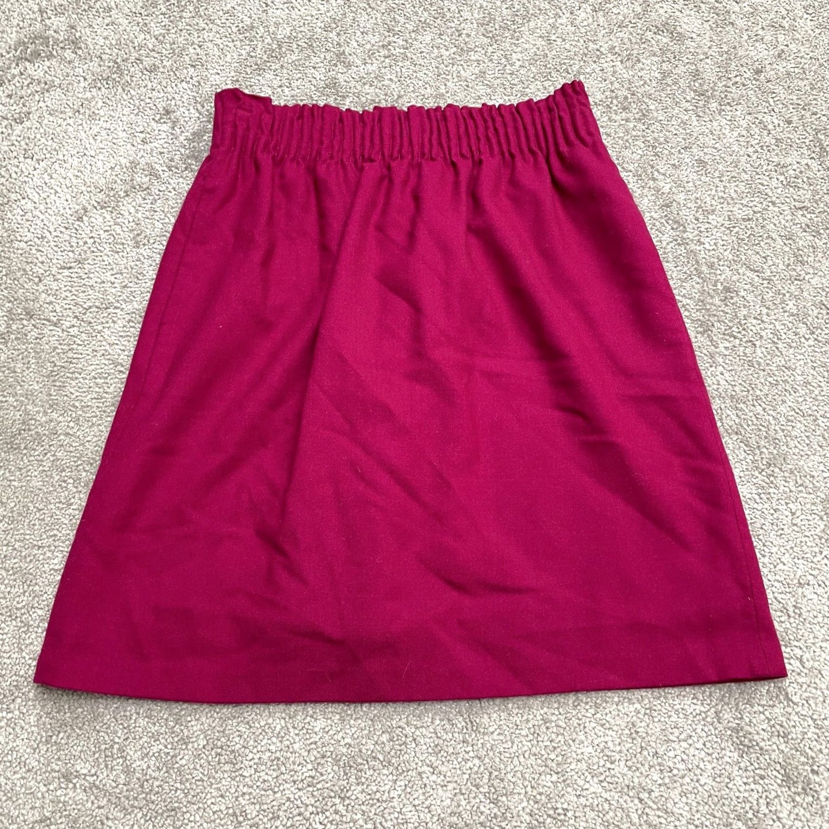 J.Crew VINTAGE J.Crew Wool Blend Pleated Pencil Skirt Womens 0 Pink Elastic Waist Pockets Lined Size 25" / US 0 / IT 36 - 2 Thumbnail