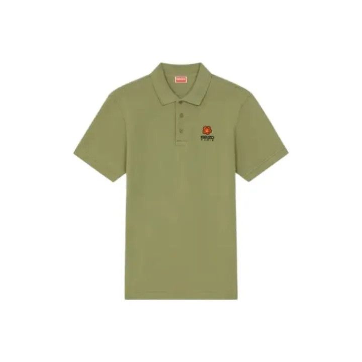 Kenzo KENZO Green Logo Embroidered Short Sleeve Polo 0079 Size US M / EU 48-50 / 2 - 1 Thumbnail