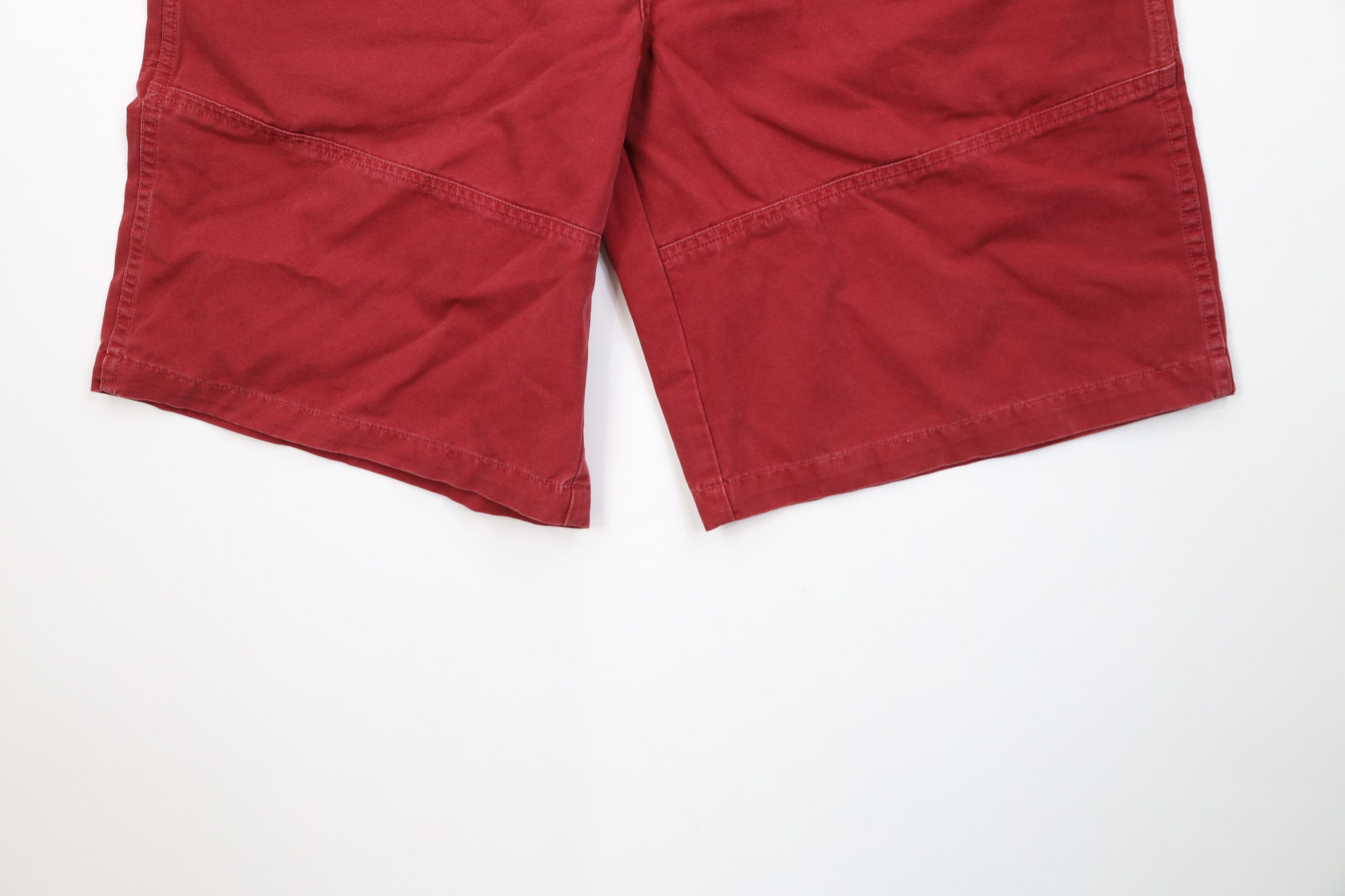 The North Face Vintage Y2K 2001 The North Face Dungaree Shorts Red Cotton Size US 34 / EU 50 - 4 Thumbnail