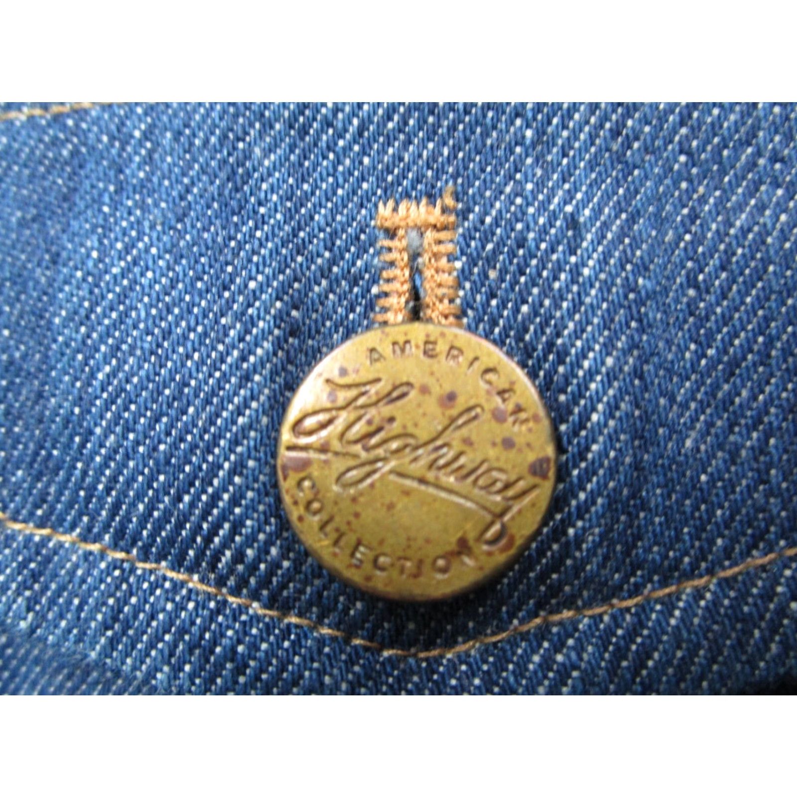 Denime AMERICAN HIGHWAY Jacket Mens Large Blue Denim Button Up USA Size US L / EU 52-54 / 3 - 6 Thumbnail