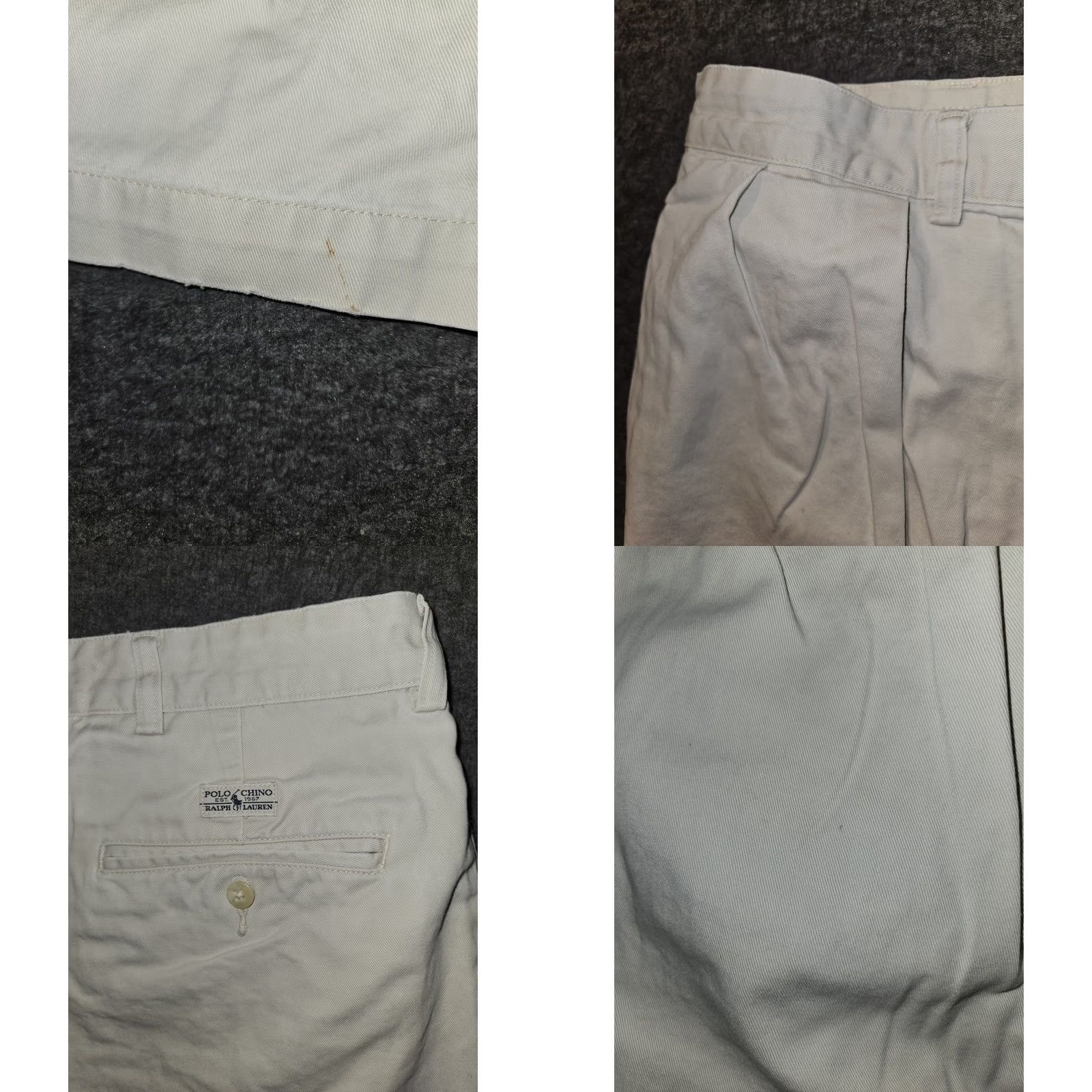 Polo Ralph Lauren VINTAGE Polo Ralph Lauren Chino Shorts Men 38 Beige Khaki Pleated 90s Preppy Logo Zipper Buttons Pocket Size US M / EU 48-50 / 2 - 8 Thumbnail