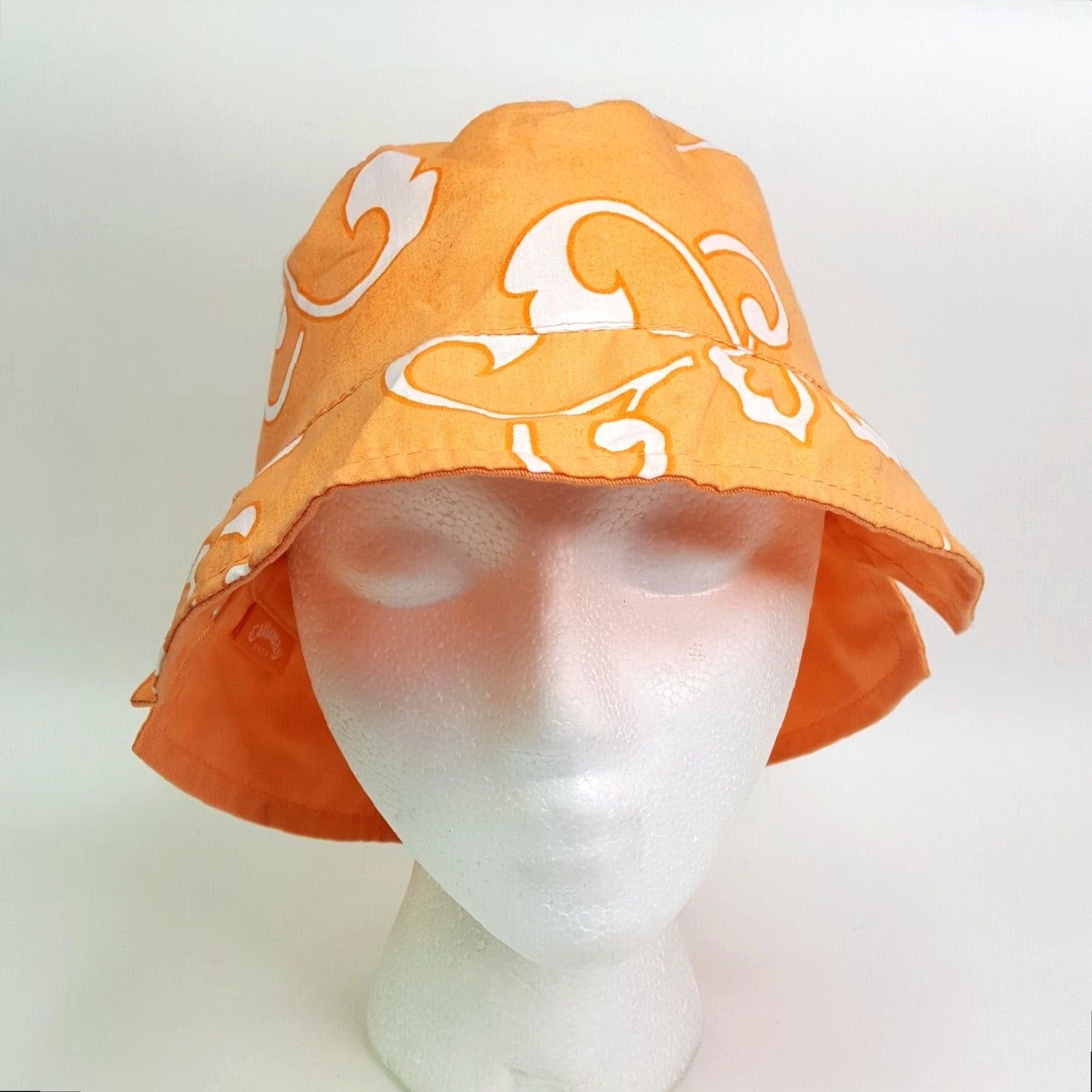 Callaway Callaway Golf Reversible Orange Women's One Size Outdoor Bucket Hat Hat Packable Twill Cotton 100% Casual Sports Outdoor 90s Womens Size ONE SIZE - 2 Thumbnail