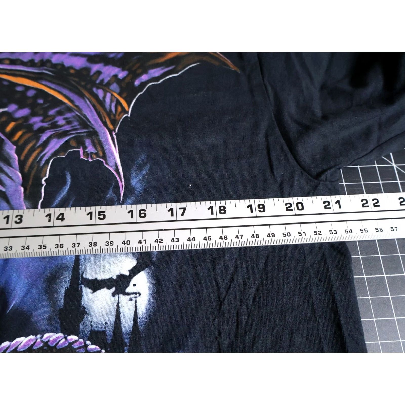 Fruit Of The Loom VTG Dragon T-Shirt Men's Large Black Graphic Print Cotton 90s Gothic Retro Fruit of the Loom Size US L / EU 52-54 / 3 - 5 Thumbnail