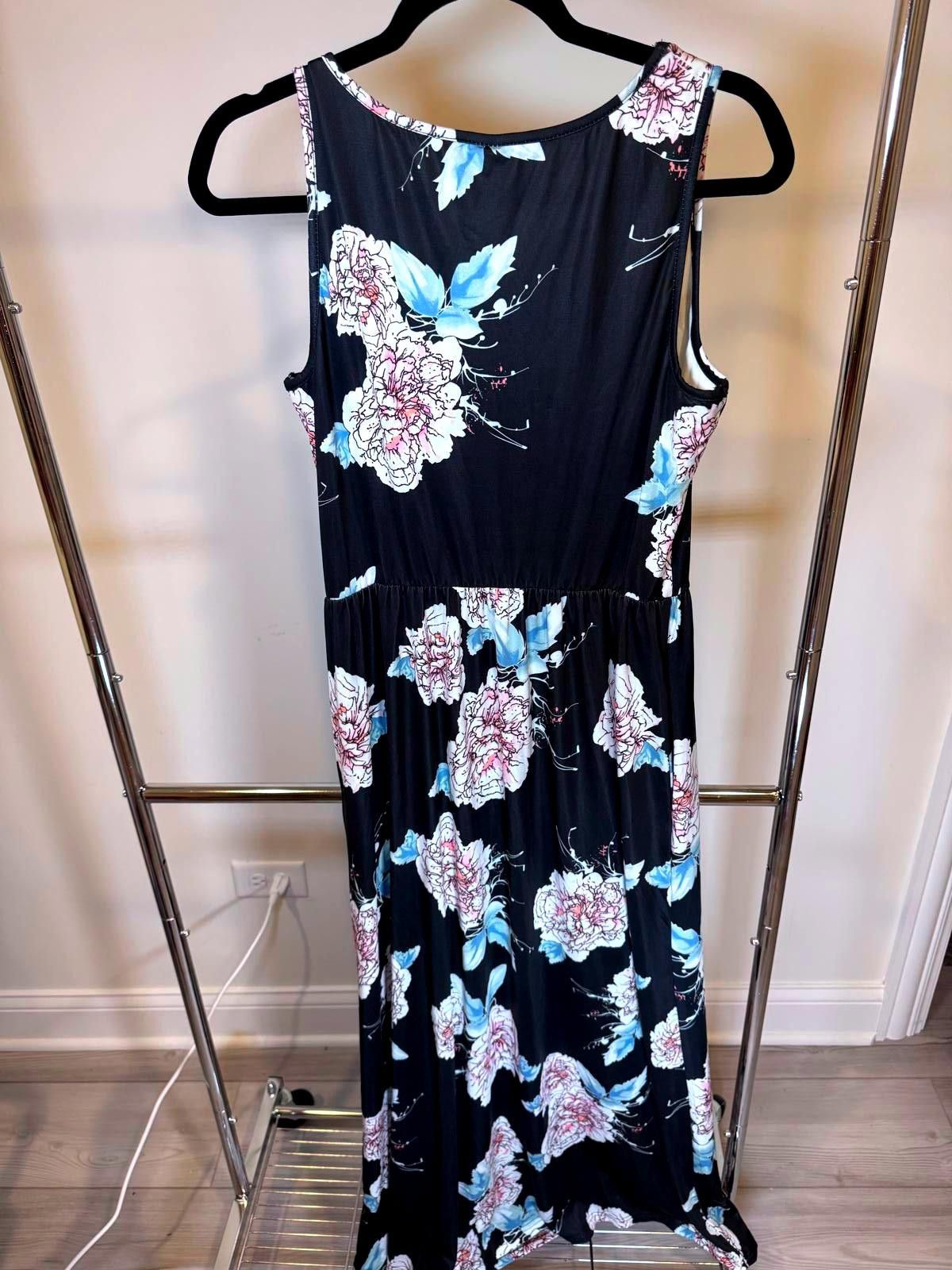 Designer Zattraas Floral Maxi Dress - Elegant and Comfortable Size L / US 10 / IT 46 - 2 Thumbnail