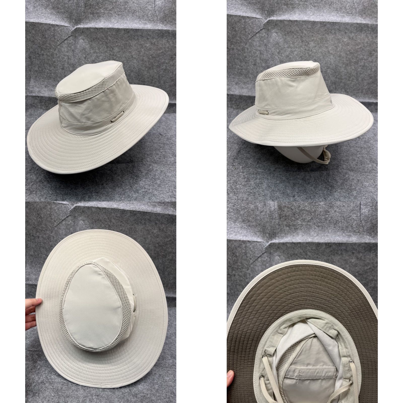 Vintage VINTAGE Inifity Headwear Unisex Adult Bucket Hat M White Nylon Outdoor Summer Casual Size ONE SIZE - 8 Thumbnail