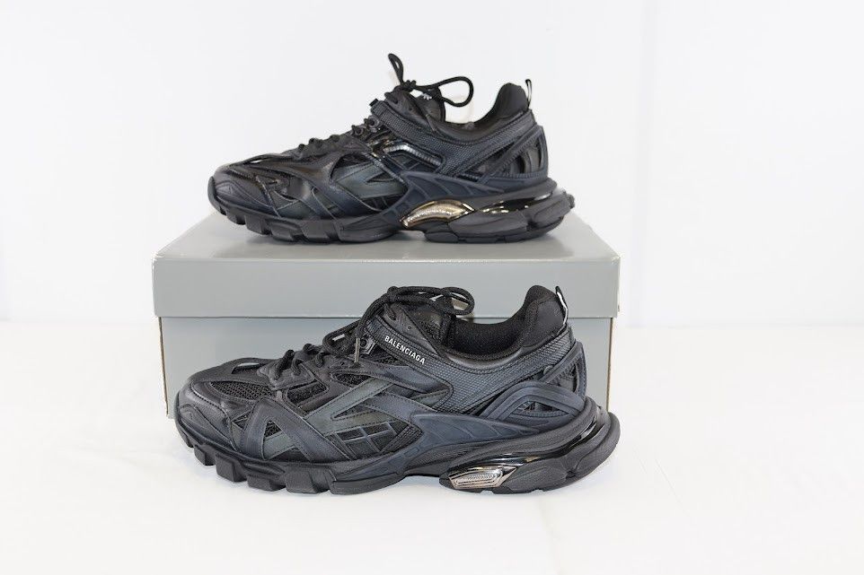 Balenciaga o1rshd1 Track .2 Open Sneakers in Black Size US 14 / EU 47 - 14 Thumbnail