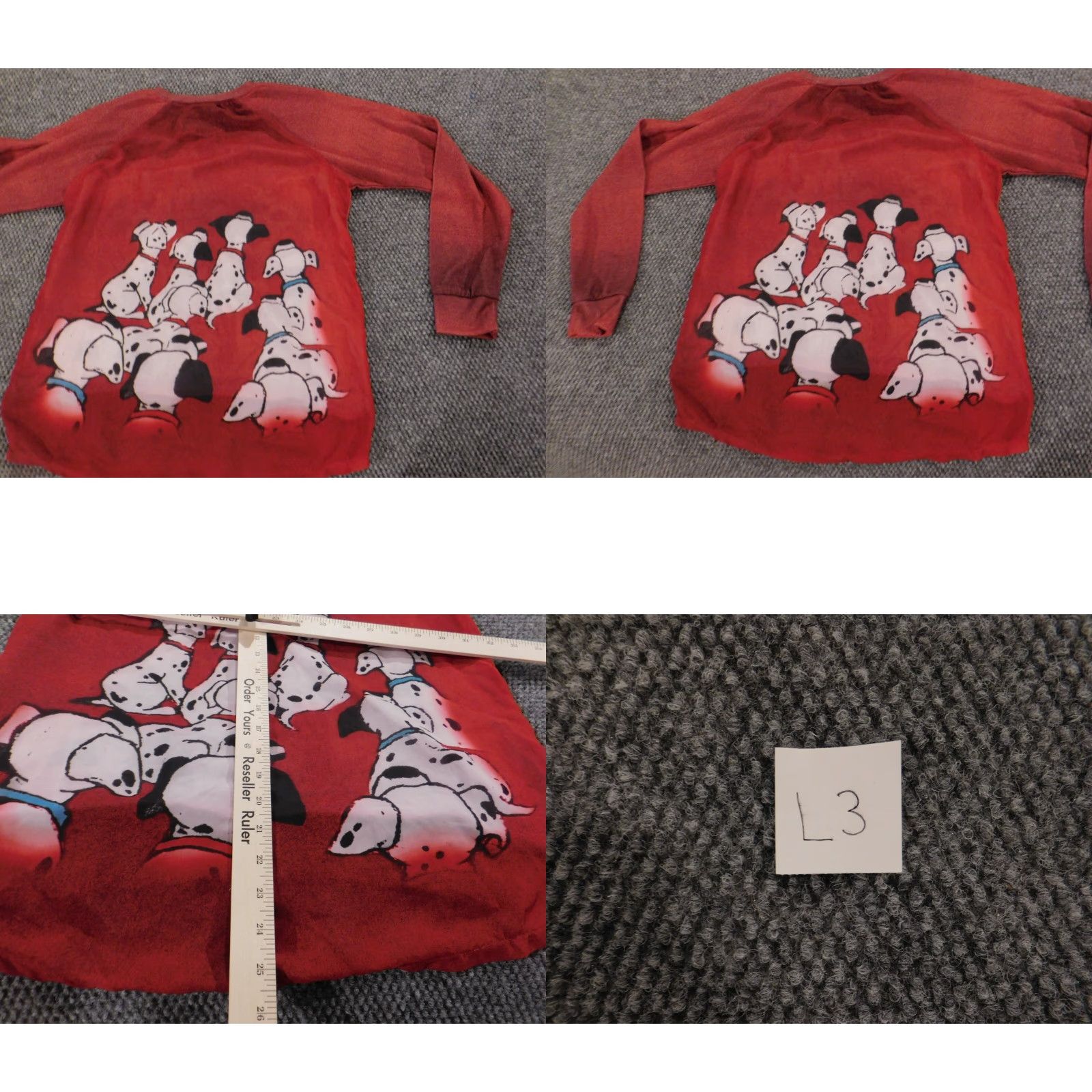 Disney Disney 101 Dalmatians Sweatshirt Womens M Red Pullover Crew Neck Casual Knit Cotton Polyester Stretch Size M / US 6-8 / IT 42-44 - 8 Thumbnail