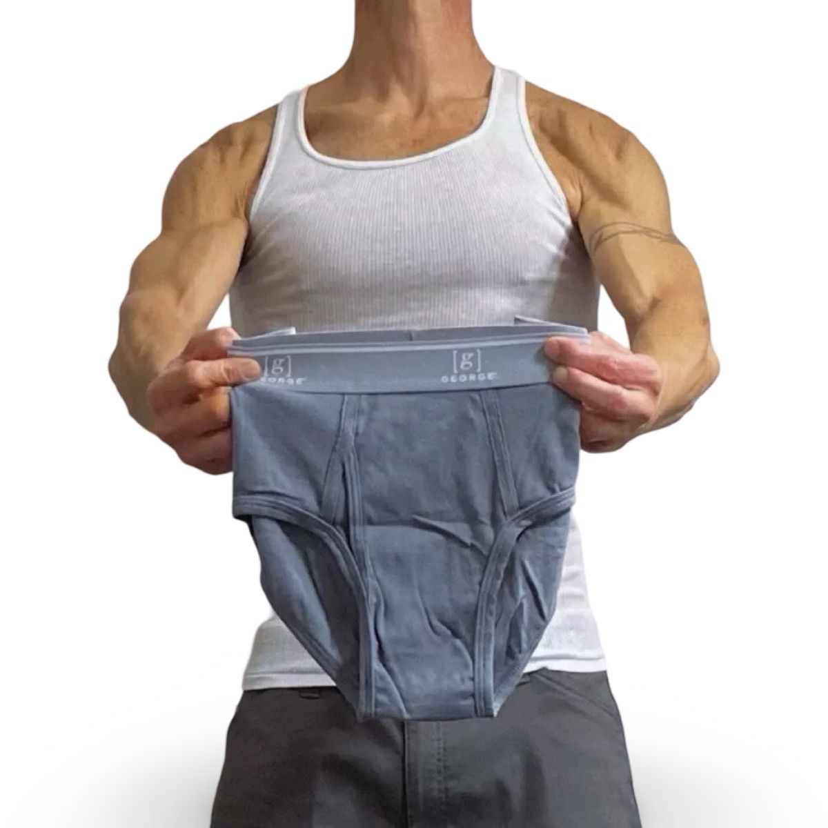 George George Gray Men’s Underwear Briefs Size Large Size 36 - 1 Thumbnail