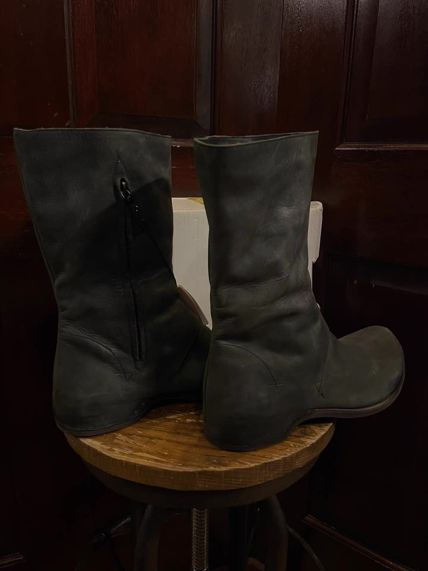 Individual Sentiments Individual Sentiments 12FW Waxed Side Zip Boots Ｑ25 Size US 8 / EU 41 - 1 Thumbnail