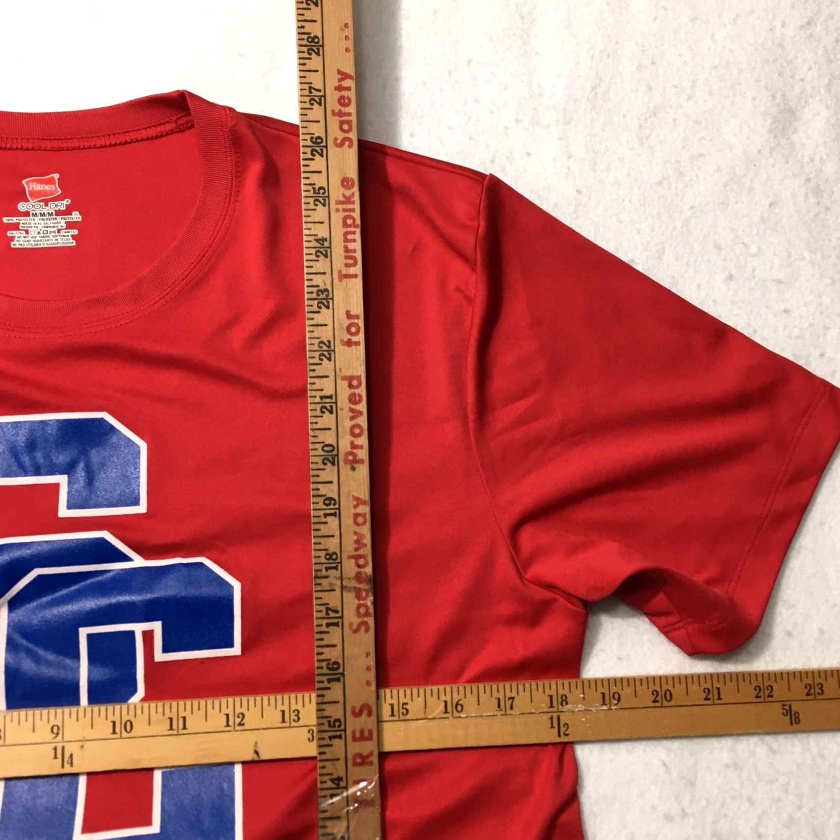 Hanes Hanes Tee Dri-Fit Activewear T-Shirt Medium Red Teens M Crew Neck Shirt Boys Girls Size US M / EU 48-50 / 2 - 4 Thumbnail