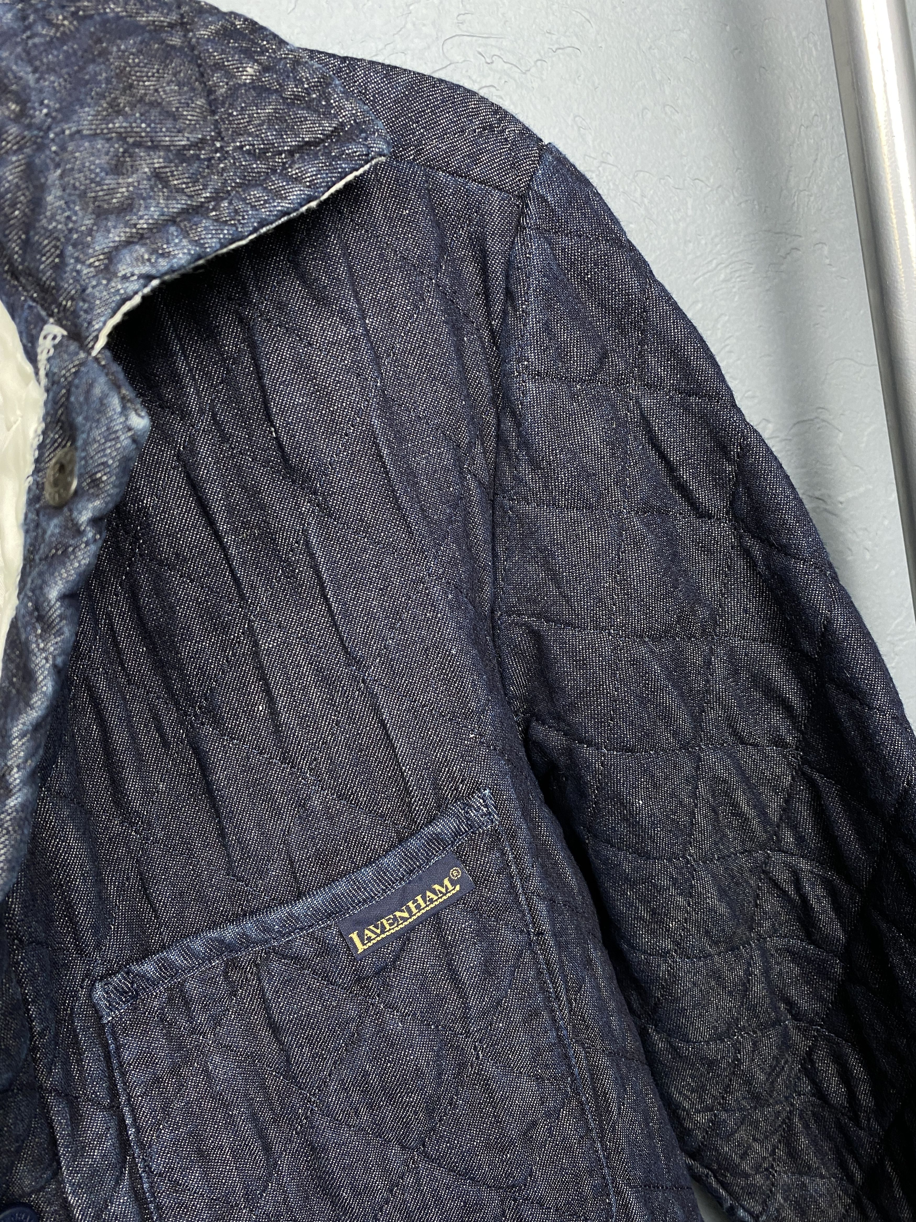 Lavenham × Vintage Lavenham Vintage Mens LINEN Quilted Light Jacket Size US L / EU 52-54 / 3 - 3 Thumbnail