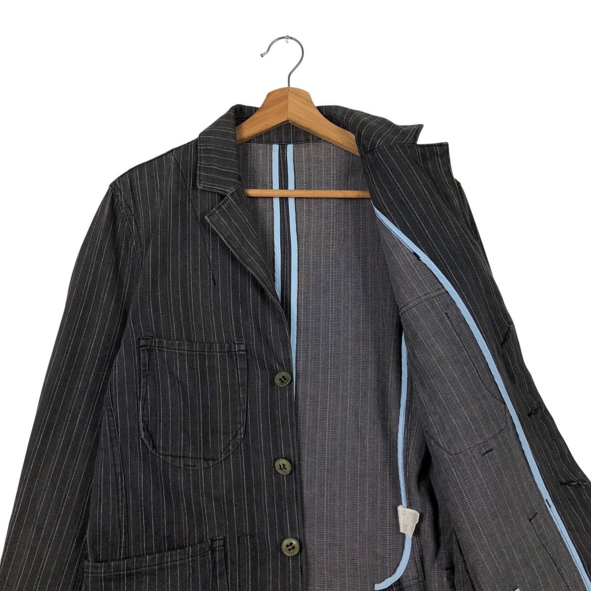 Japanese Brand × Vintage 📌Vintage Hickory Chore Jacket Paul Smith Jeand Issey Miyake Size US M / EU 48-50 / 2 - 13 Thumbnail