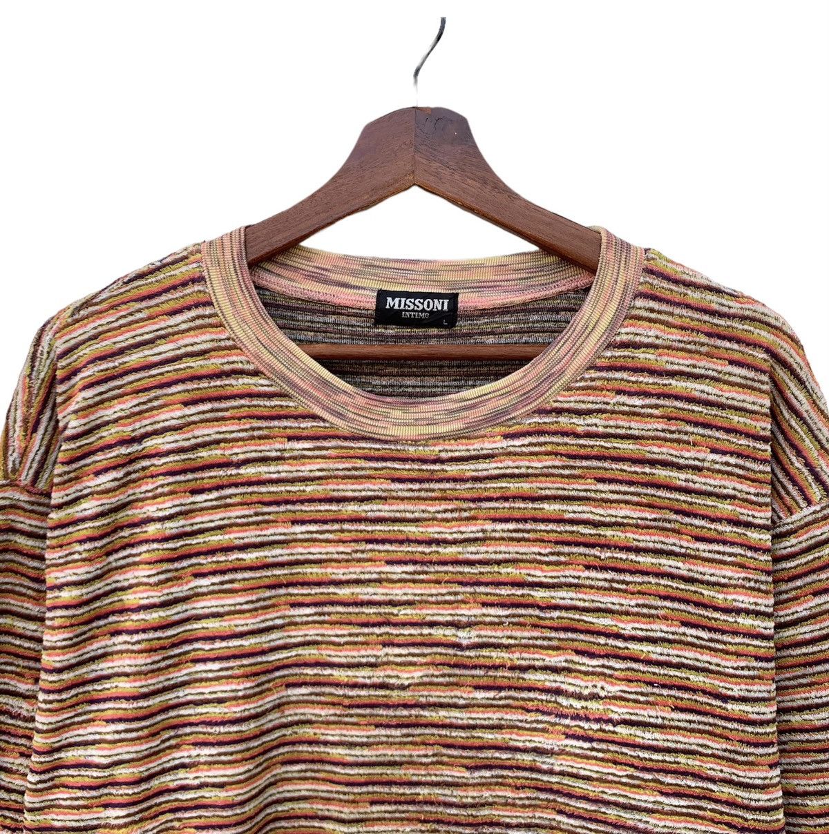 Designer × Missoni × Vintage Missoni Striped Sweatshirt Multicolour Size US L / EU 52-54 / 3 - 3 Thumbnail