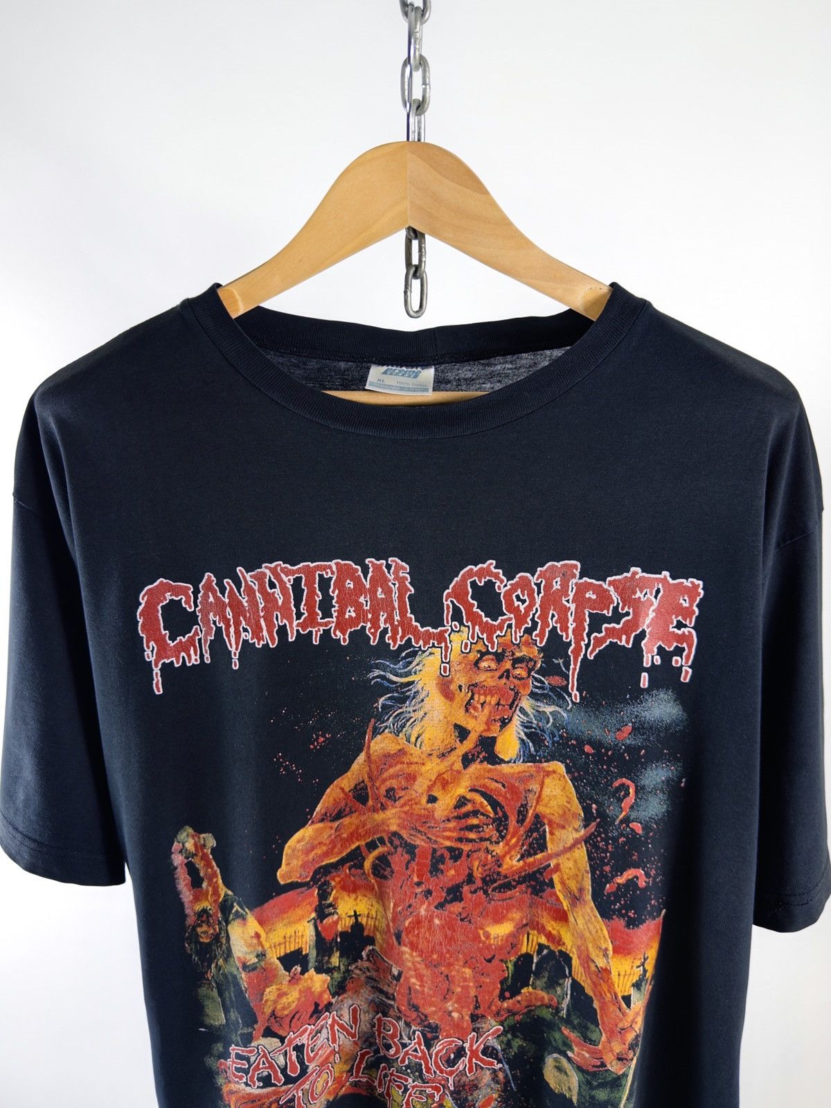 Band Tees Vintage 90s Cannibal Corpse Eaten Back To Life T-Shirt Tee Size US XL / EU 56 / 4 - 7 Thumbnail