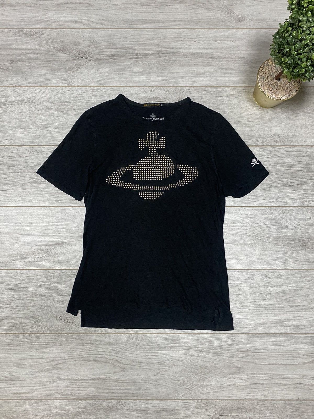 Pre-owned Lee X Vintage Vivienne Westwood Big Metallic Orb Skull T-shirt Anglomania In Black