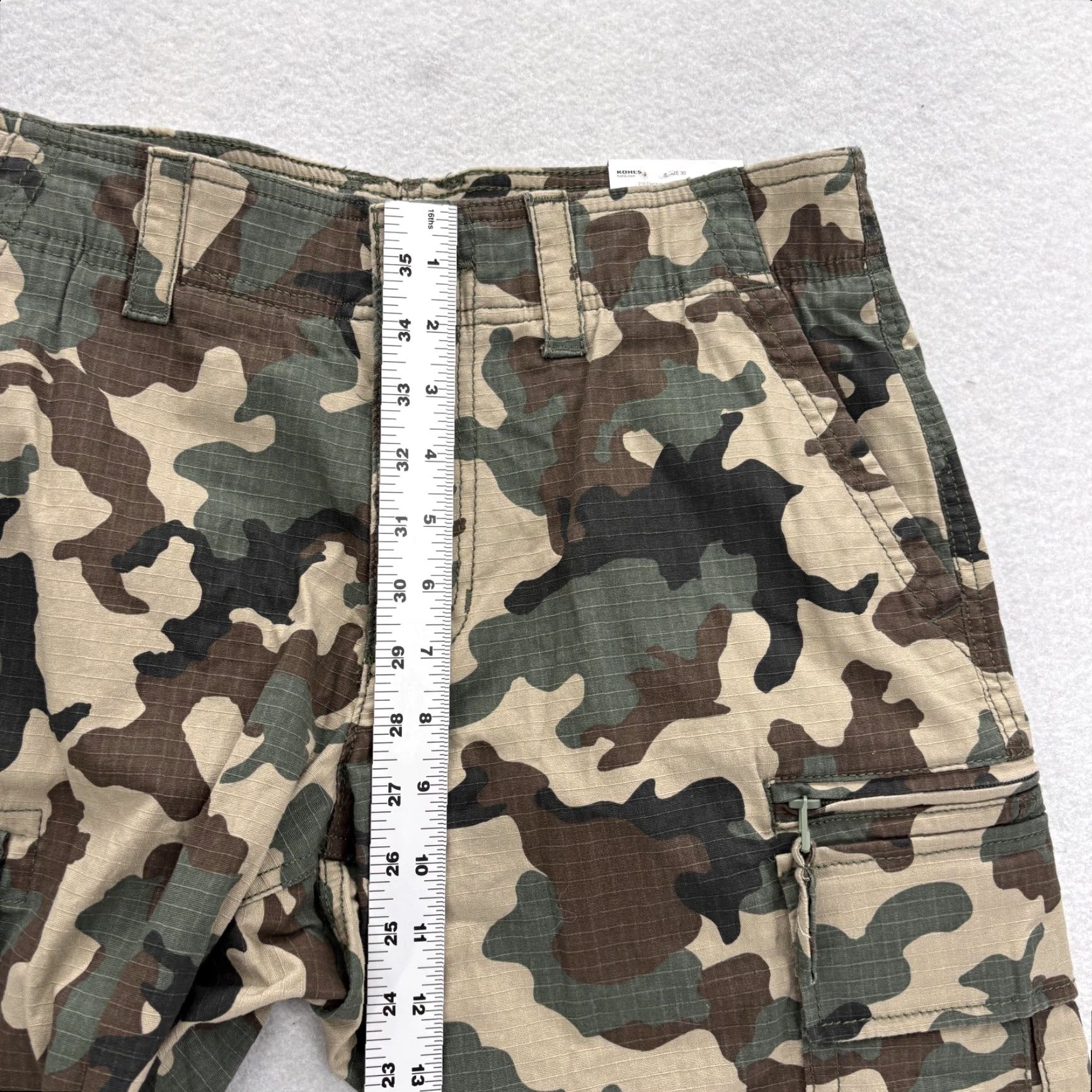 Vintage Sonoma Cargo Shorts Mens 30 Green Camo Stretch 10" Workwear NWT Ripstop Size US 30 / EU 46 - 6 Thumbnail