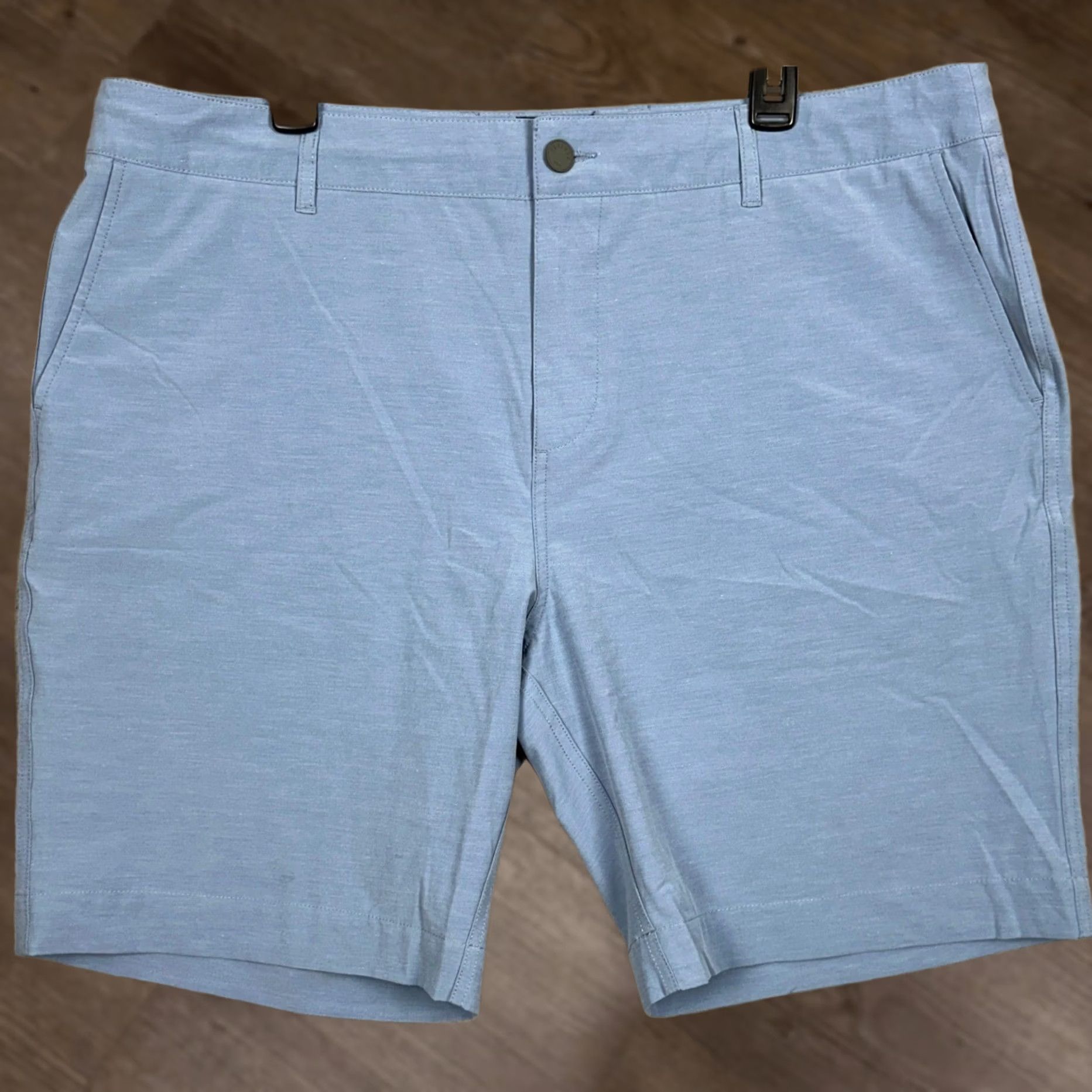 Faherty Faherty All Day Shorts Mens 38 Light Blue Hybrid Quick Dry Flat Front Chino Casual Travel Size US 38 / EU 54 - 1 Thumbnail