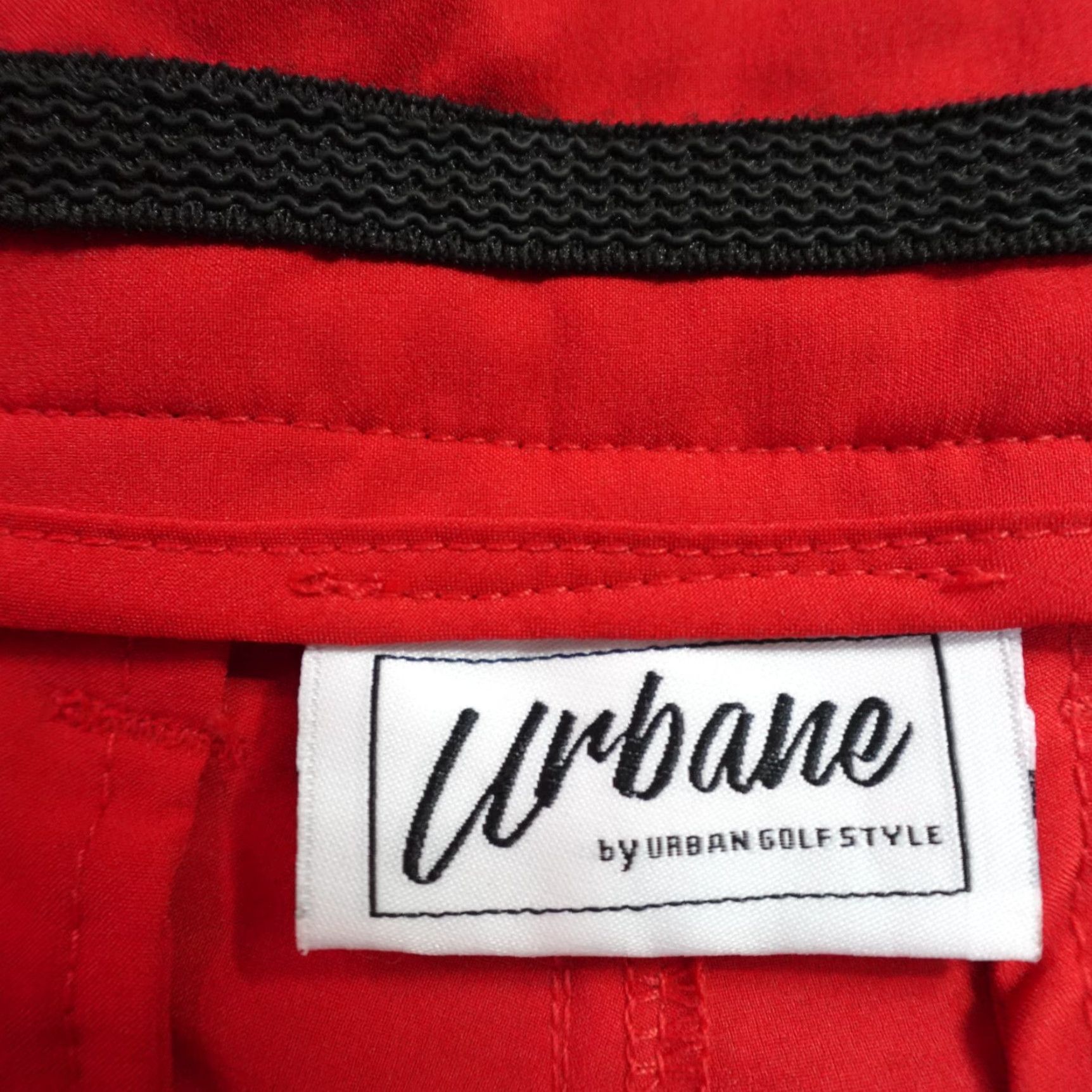 Vintage Urban Golf Style Shorts 31 Red Solid 9" Pockets Athletic Men Kansas City USA NEW Size US 31 - 3 Thumbnail