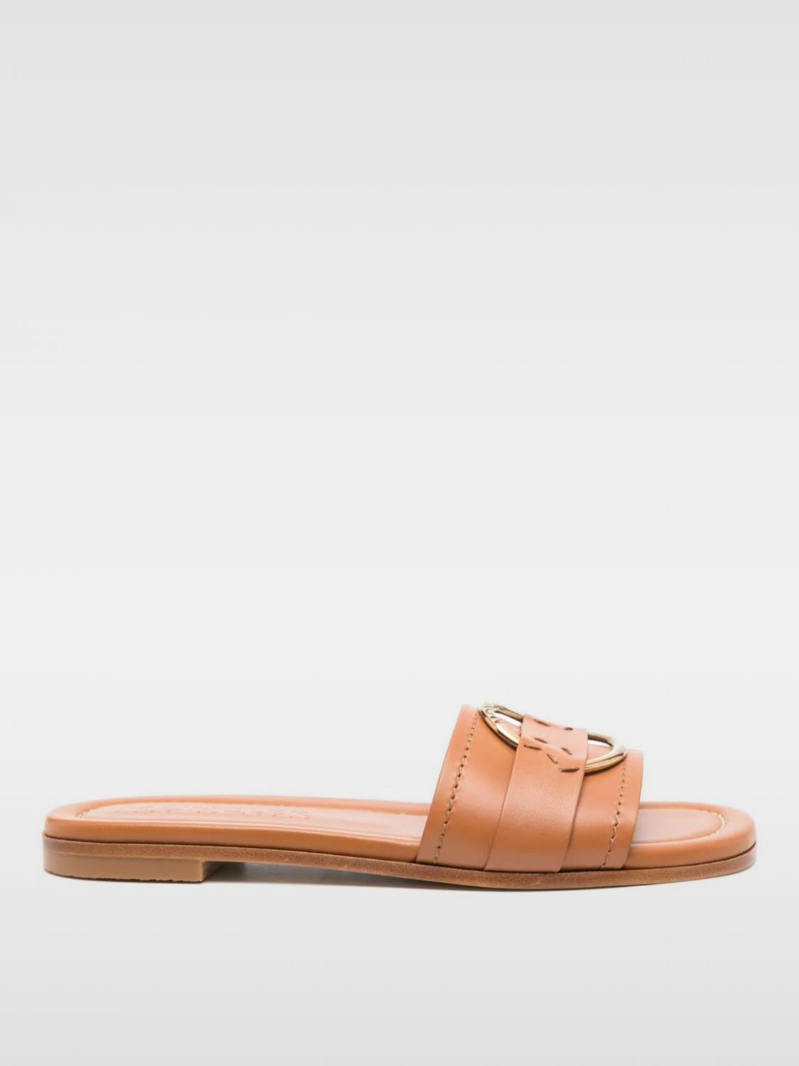 image of Moncler Flat Sandals Woman Brown, Women's (Size 6)