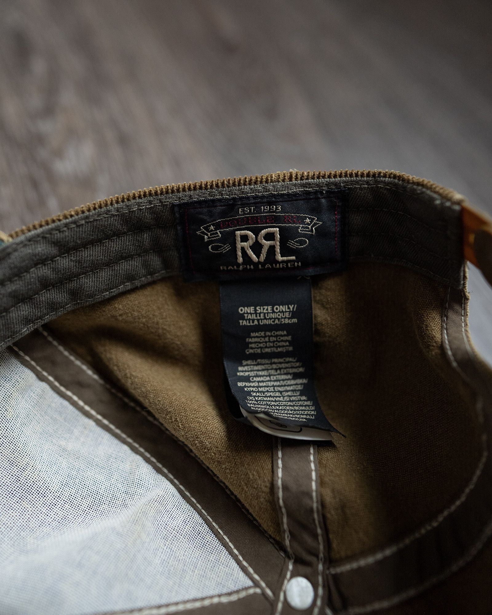 RRL Ralph Lauren Western Patch Cap in Tan Corduroy Size ONE SIZE - 7 Thumbnail