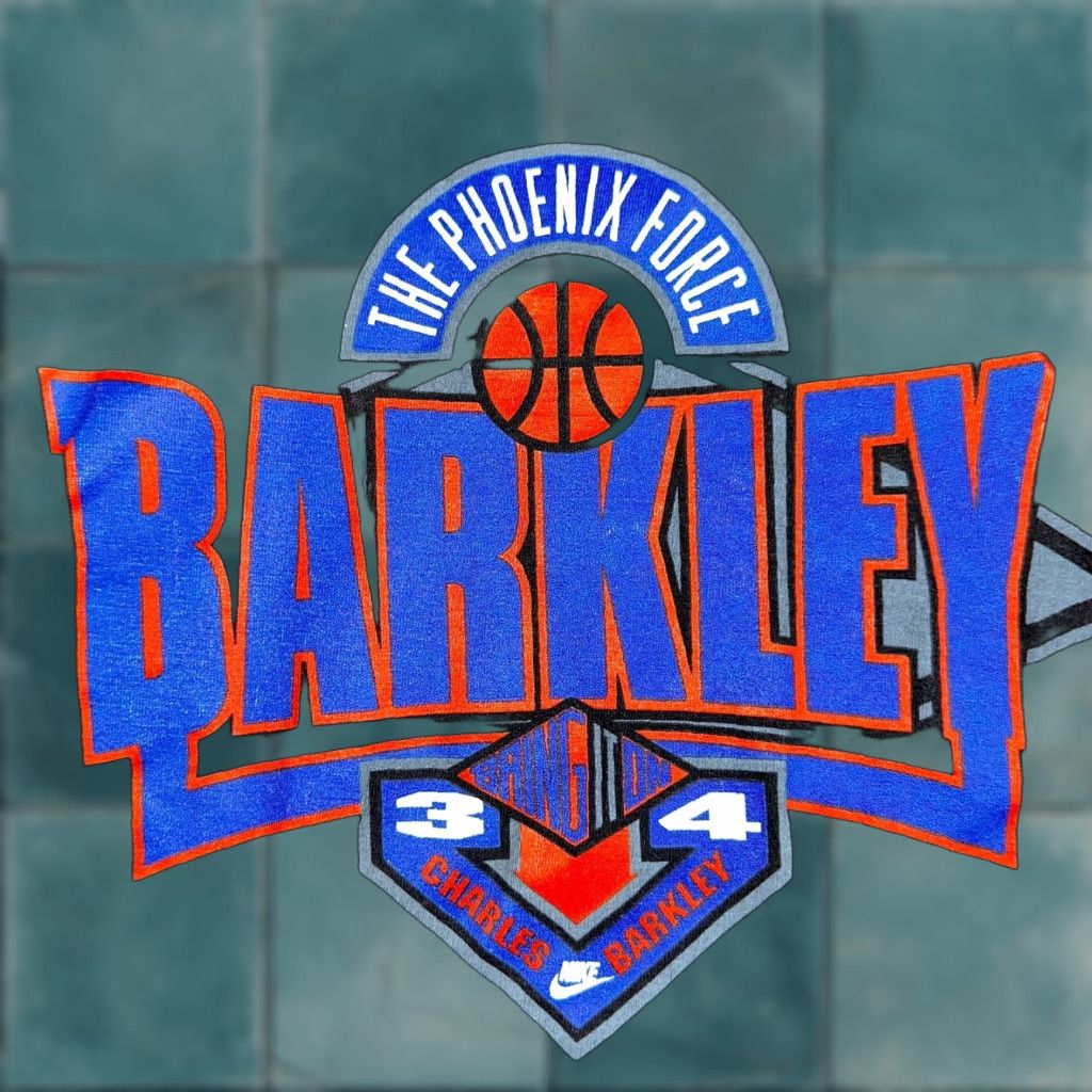 Nike VINTAGE Nike Barkley 90s VTG T Shirt Basketball Gray Tag Single Stitch Phoenix Force 2XL Size US XXL / EU 58 / 5 - 1 Thumbnail