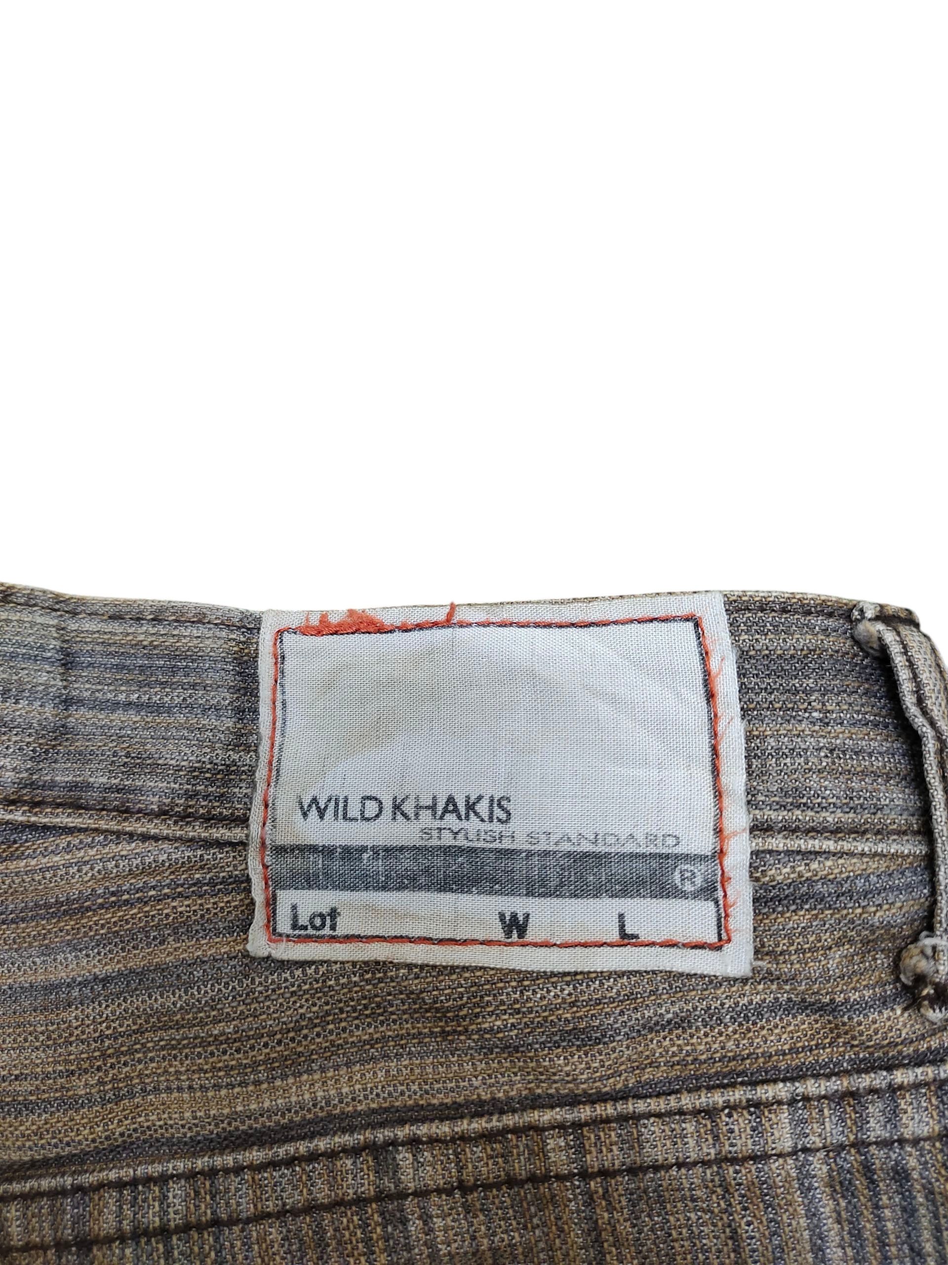 Comme des Garcons × Undercover Japanase Brand Wild Khakis Jeans - Rusty Striped Denim Size US 30 / EU 46 - 10 Thumbnail