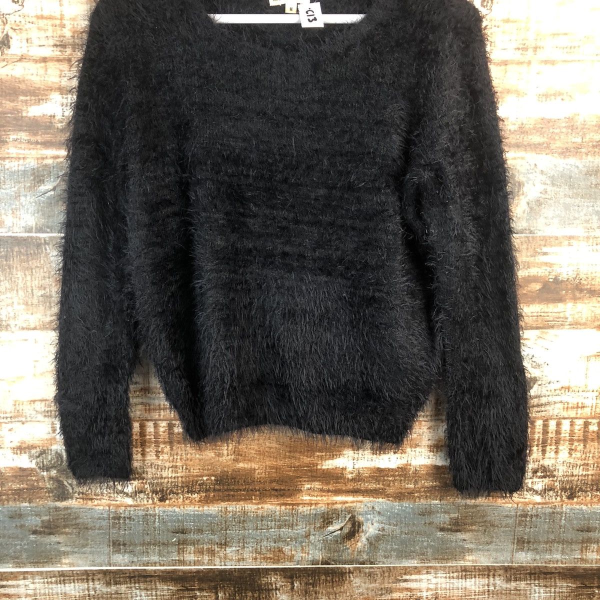 Japanese Brand DL Alpha Cubic Black fur shaggy Mohair Knitwear #C034 Size US S / EU 44-46 / 1 - 3 Thumbnail