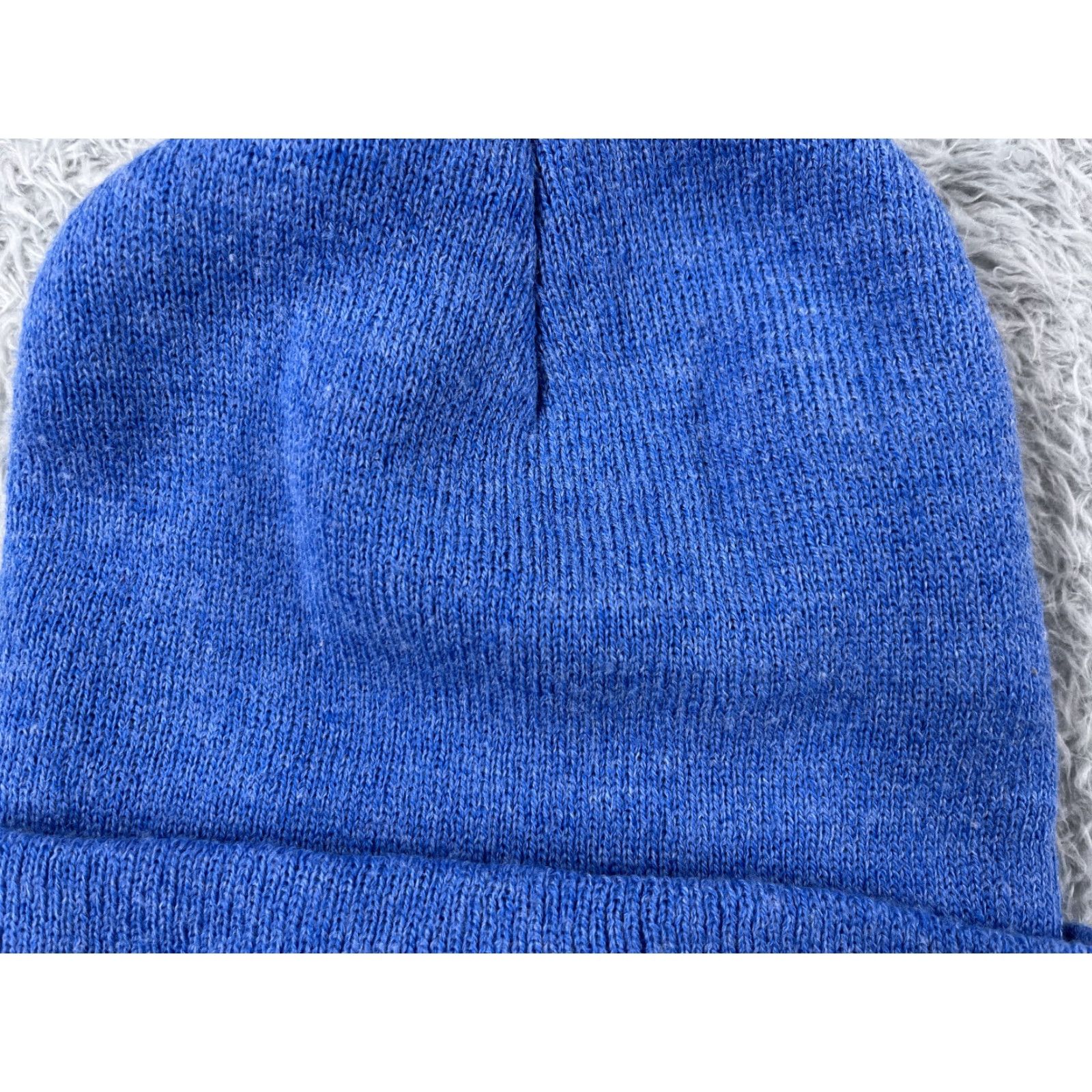 Vintage PromoHeadwear Beanie Hat Unisex Adults One Size Blue Acrylic Knit Snow Ski Winter Winter Beanie Womens Mens Size ONE SIZE - 3 Thumbnail