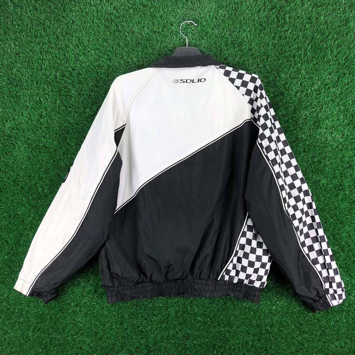 Japanese Brand × Vintage Vintage Checkerboard Zipper Jacket by Solio Black & White Size US M / EU 48-50 / 2 - 4 Thumbnail