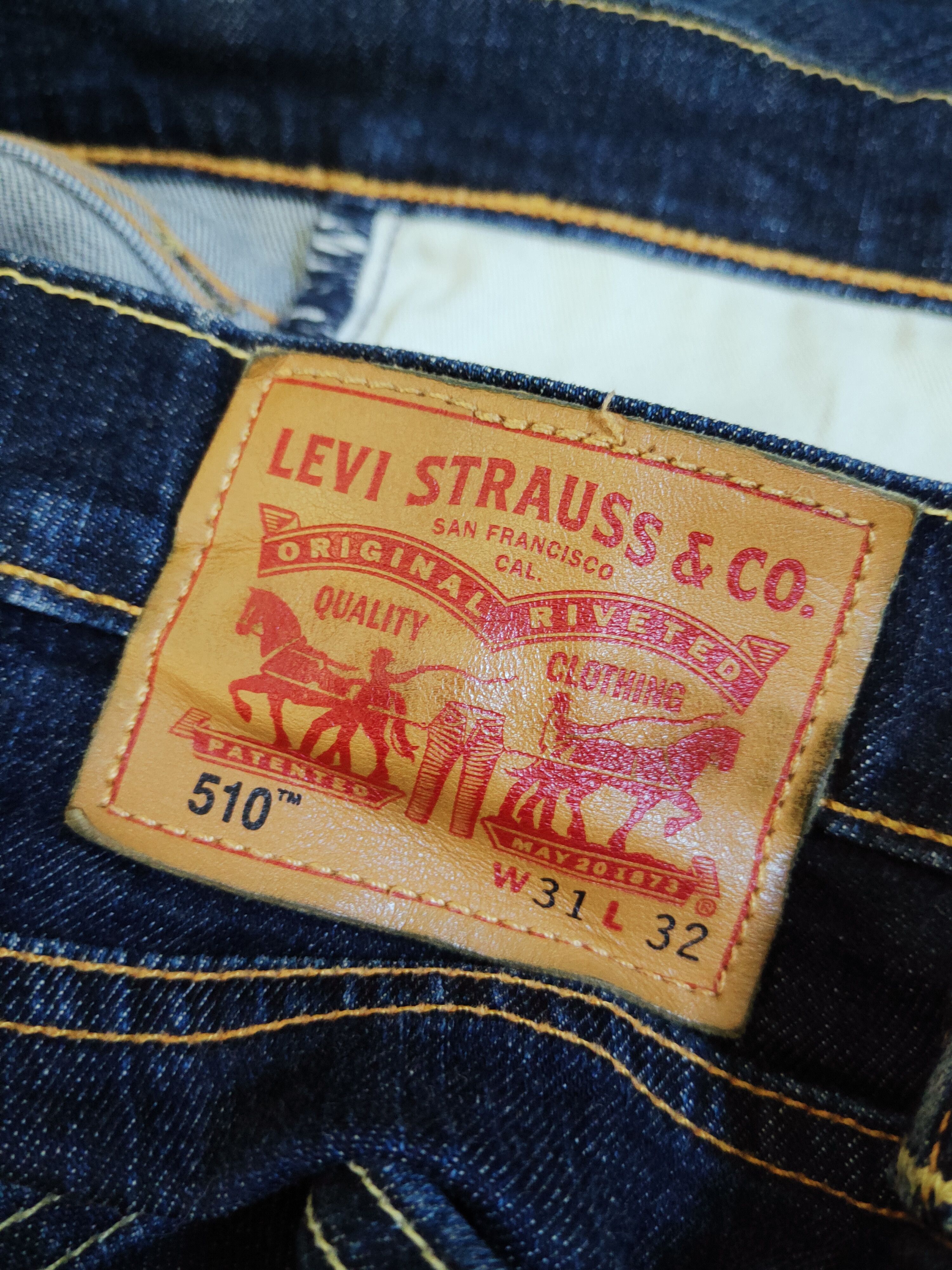 Levi's 510 Levi's Dark Blue Distressed Ripped Skinny Jeans #S2711 Size US 31 - 16 Thumbnail