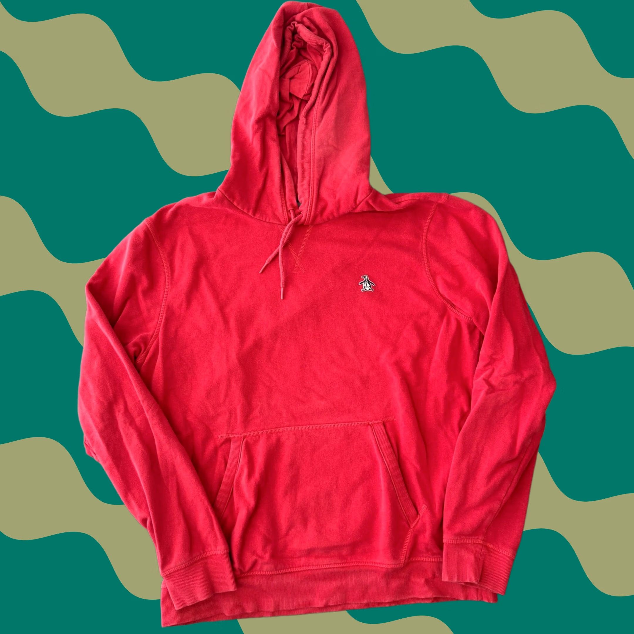Vintage VINTAGE Penguin Red Pullover Hoodie Sweatshirt Men L Pesudo? Size US L / EU 52-54 / 3 - 1 Thumbnail