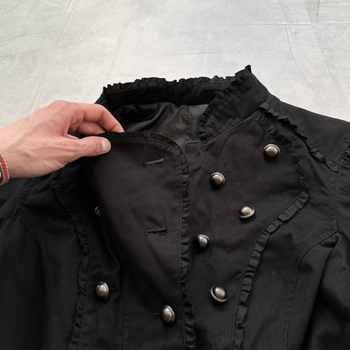 Hysteric Glamour × Undercover 00s Napoleon Military Jacket Gothic Frills PPFM LGB YSL Vibe Size L / US 10 / IT 46 - 5 Thumbnail