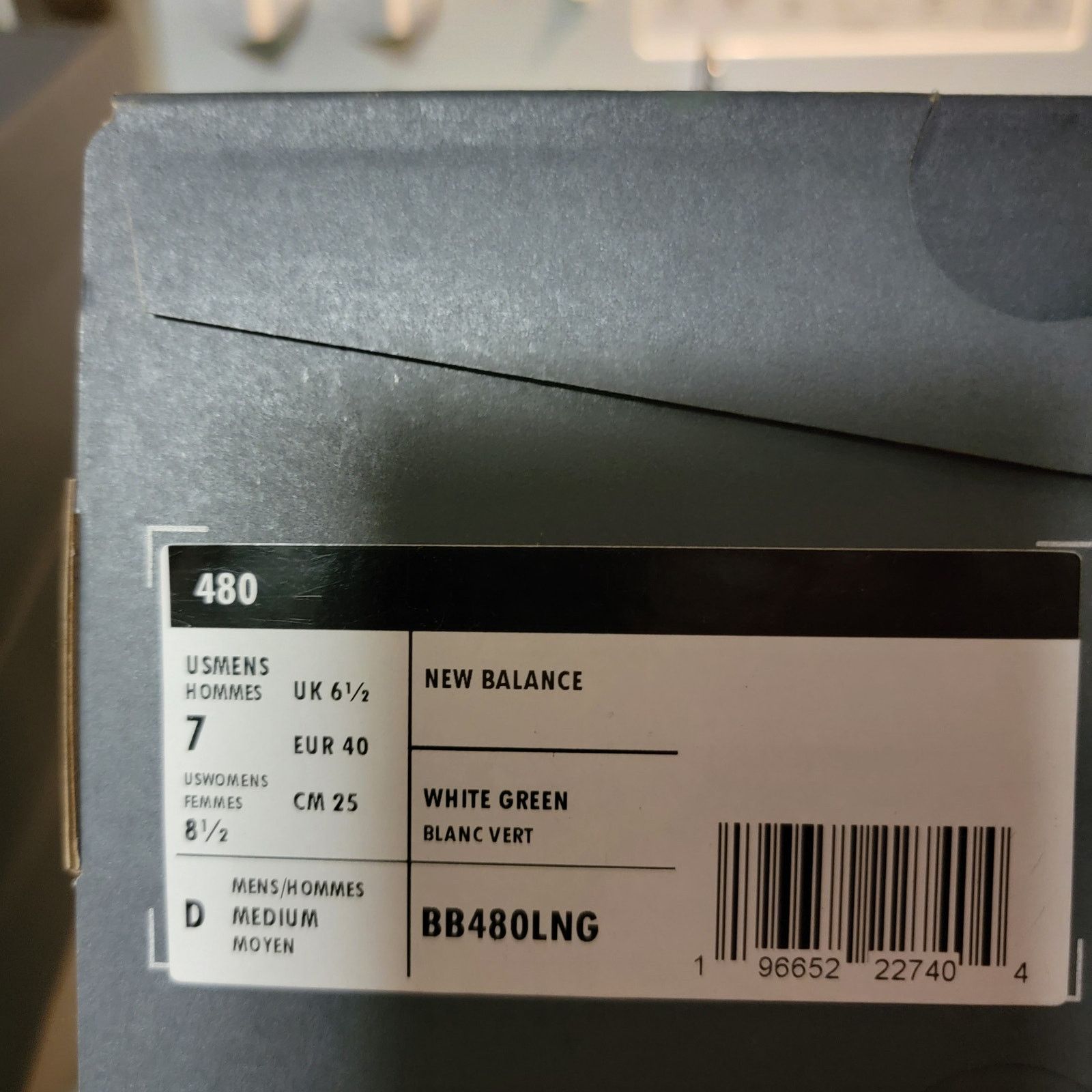 New Balance New Balance 480 White/Green Sneakers BB480LNG Mens Sz 7 NIB Size US 7 / EU 40 - 8 Thumbnail