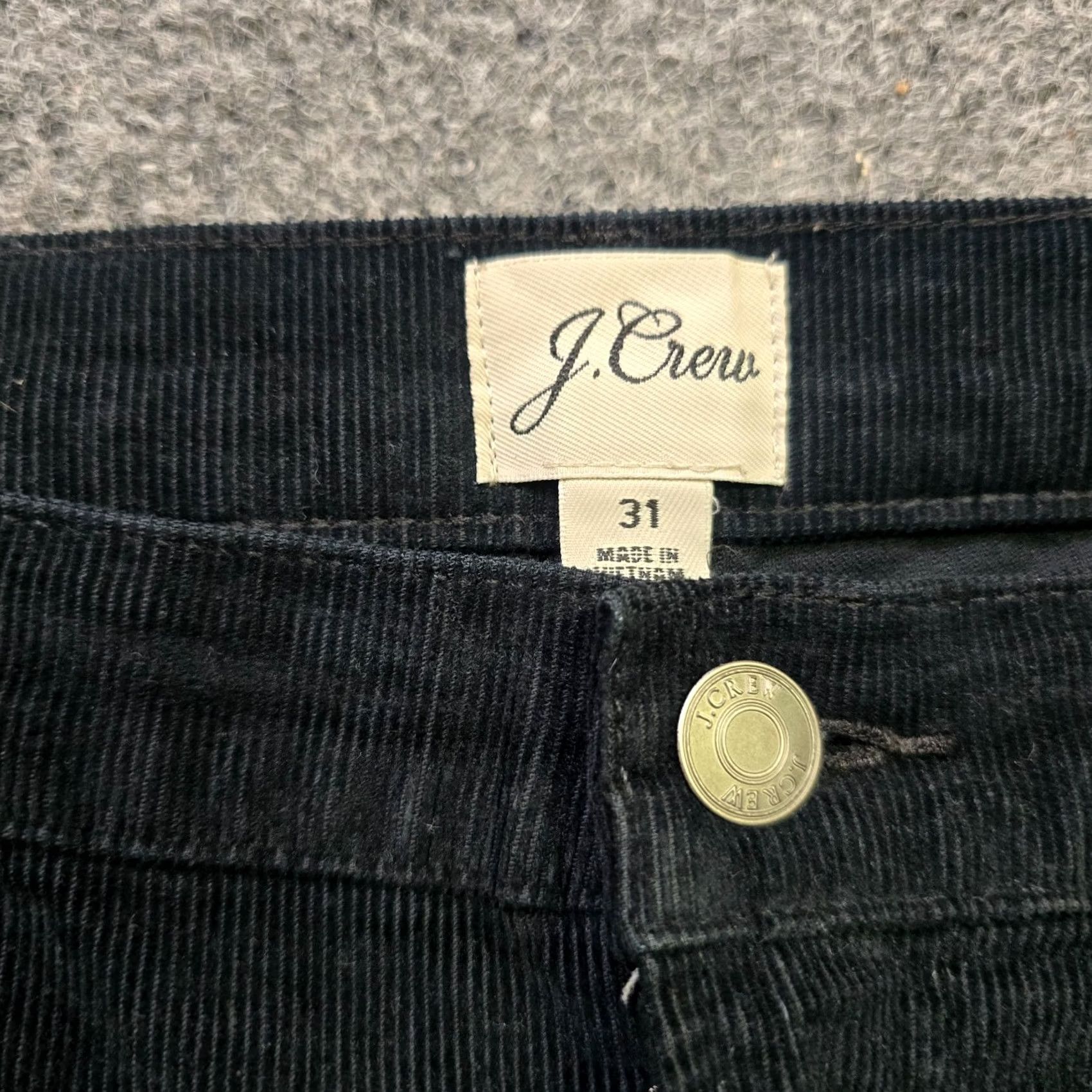 J.Crew J.CREW Pants Women Size 31 Black Corduroy Slim Straight Ankle Capsule Fall Spring Winter Casual Business Size 24" / US 00 / IT 34 - 4 Thumbnail