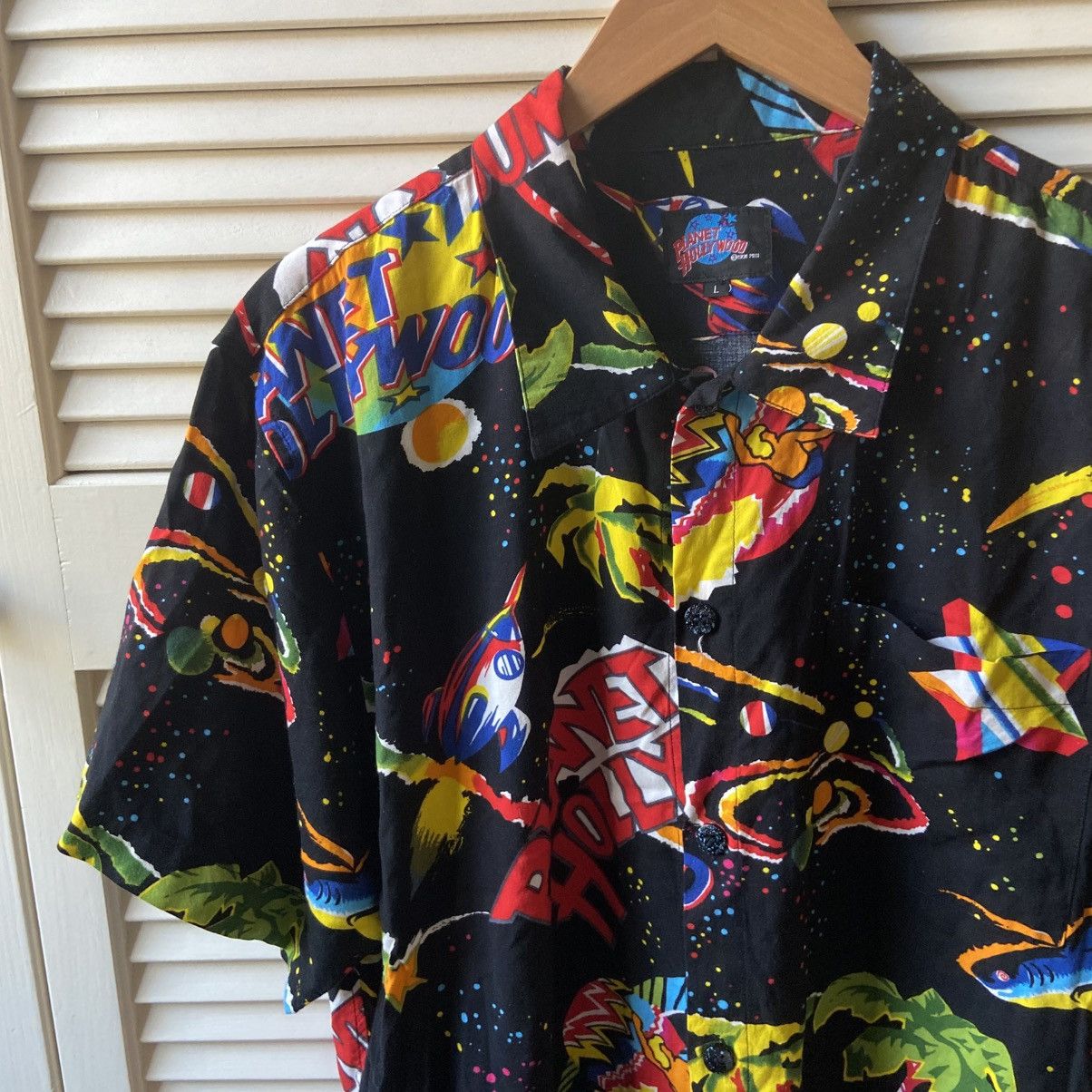 Planet Hollywood × Vintage Vintage 1991 Jams World Planet Hollywood Space Island Shirt Size US L / EU 52-54 / 3 - 2 Thumbnail