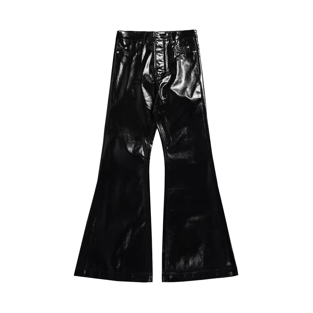 Jean × Vintage High Street Boot Cut Leather Cropped Jeans Size US 32 / EU 48 - 5 Thumbnail