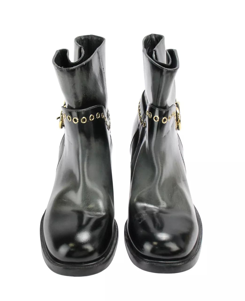 Salvatore Ferragamo SALVATORE FERRAGAMO Women EU 40.5 Biker Patent Leather Boots Size US 10.5 / IT 40.5 - 2 Thumbnail