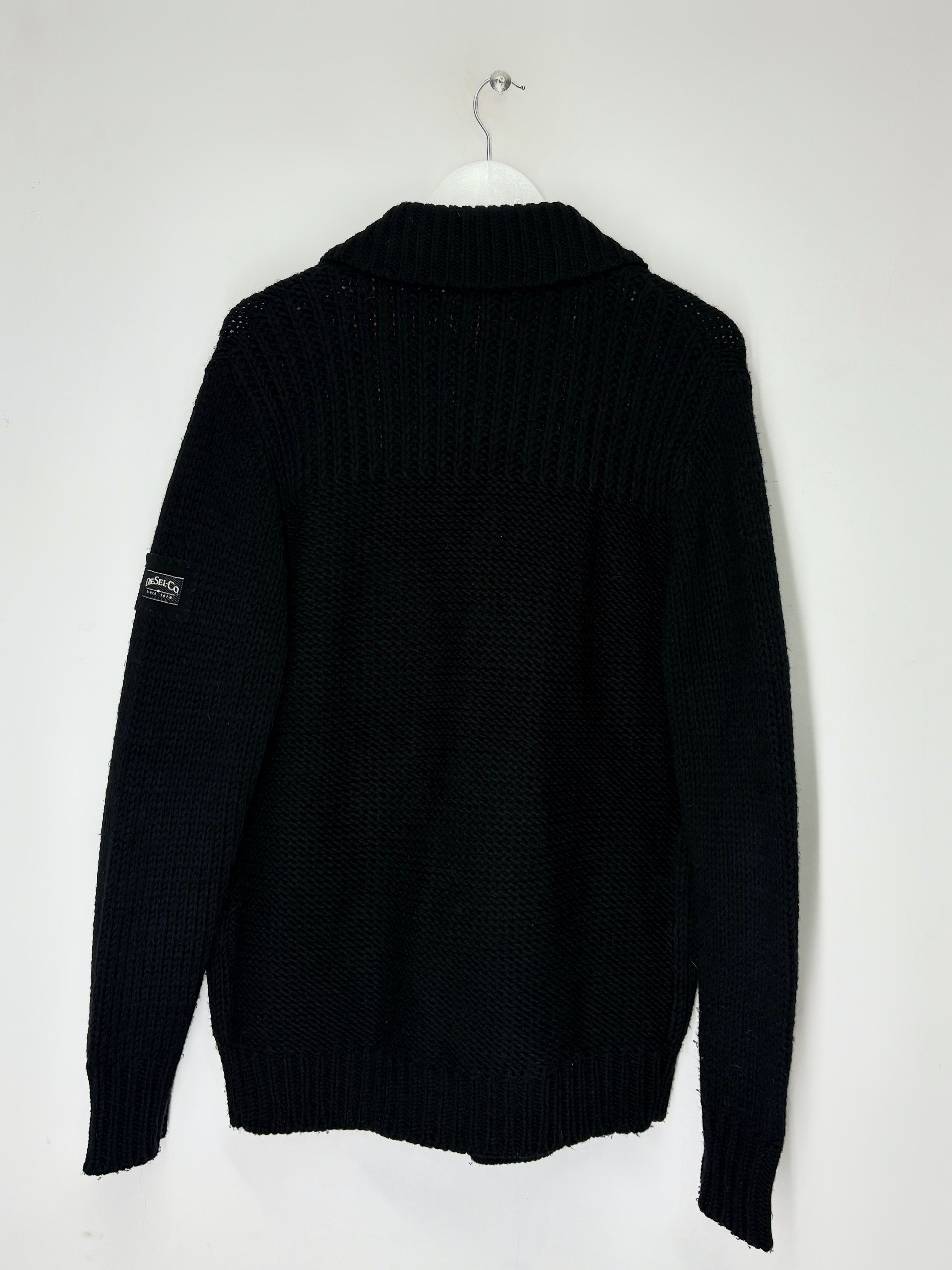 Diesel Vintage Diesel Avant Garde Heavy Knit Black Sweater Size US XL / EU 56 / 4 - 2 Thumbnail