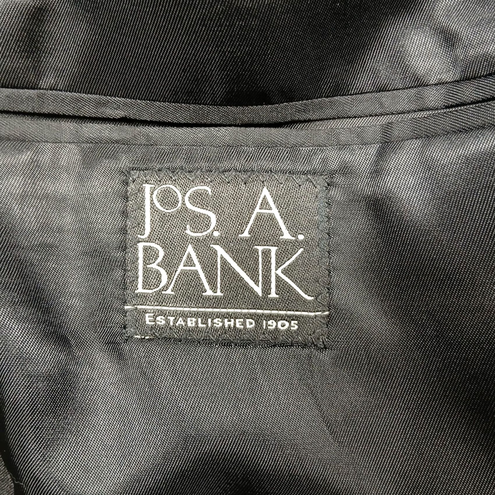 Jos. A. Bank Jos. A. Bank Wool Blazer Mens 40L Black Two Button Sport Coat Size 40R - 4 Thumbnail